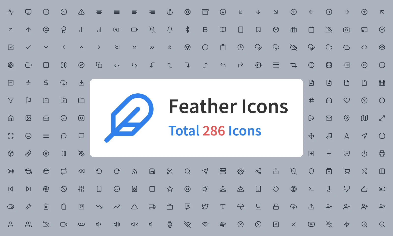 Icon Design System - Feather Icons for Figma and Adobe XD