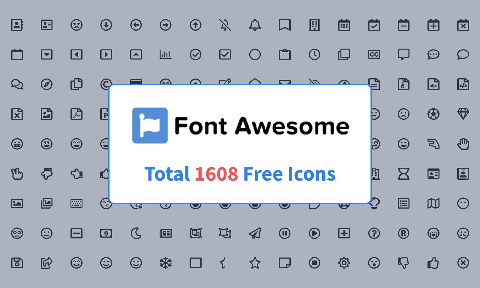 Icon Design System - Font Awesome Free for Figma and Adobe XD
