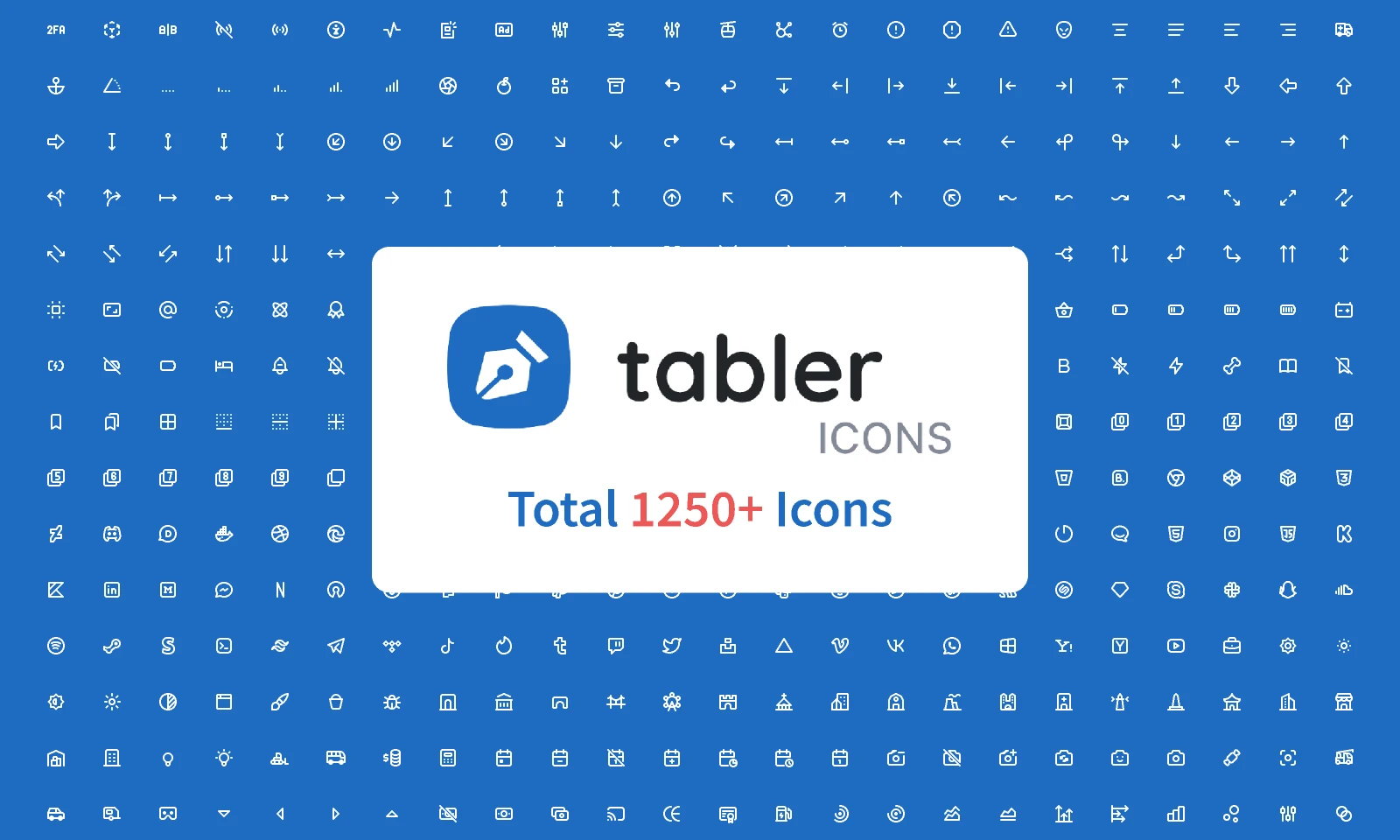 Icon Design System - Tabler Icons for Figma and Adobe XD