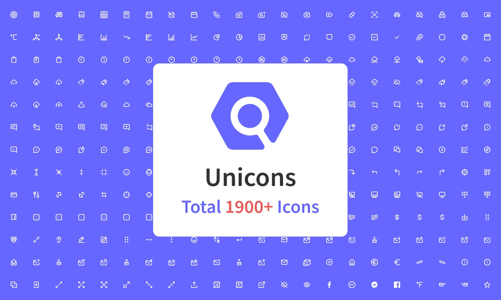 Icon Design System - Unicons by Iconscout for Figma and Adobe XD