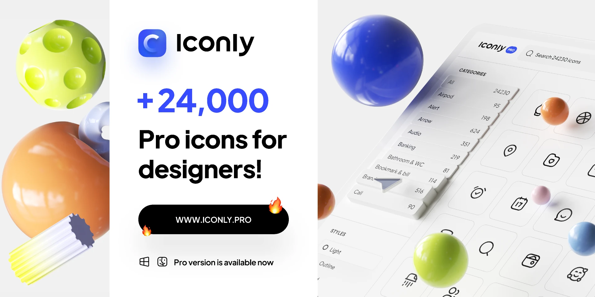 Iconly Pro  +24k Premium icons for Figma and Adobe XD