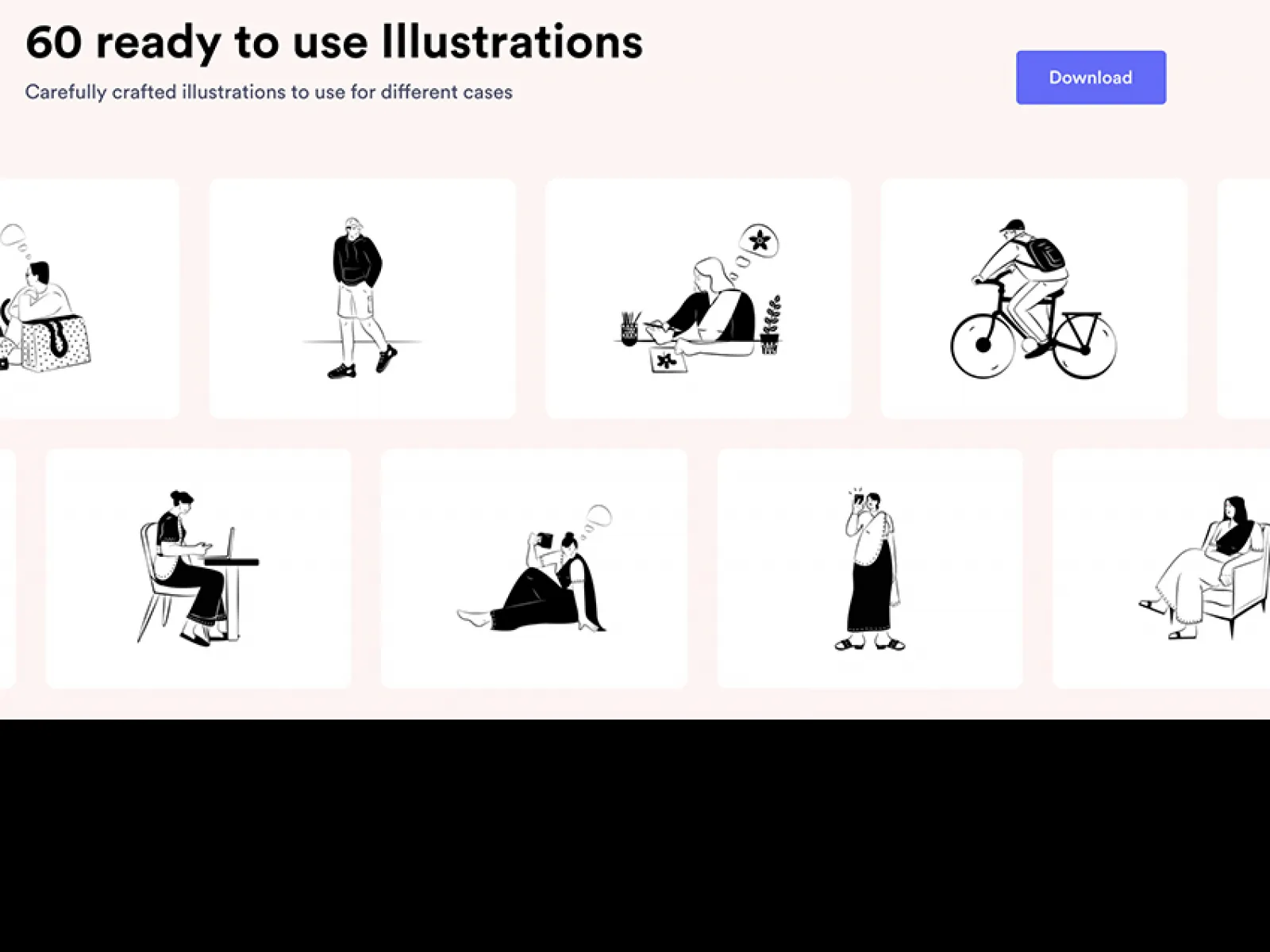 Indian Doodle Illustrations  - Free Figma Template