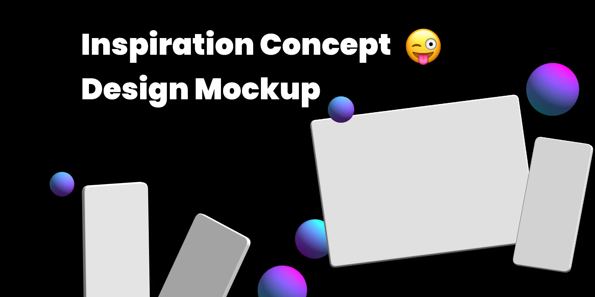 Inspiration Concept Design Mockup for Figma and Adobe XD