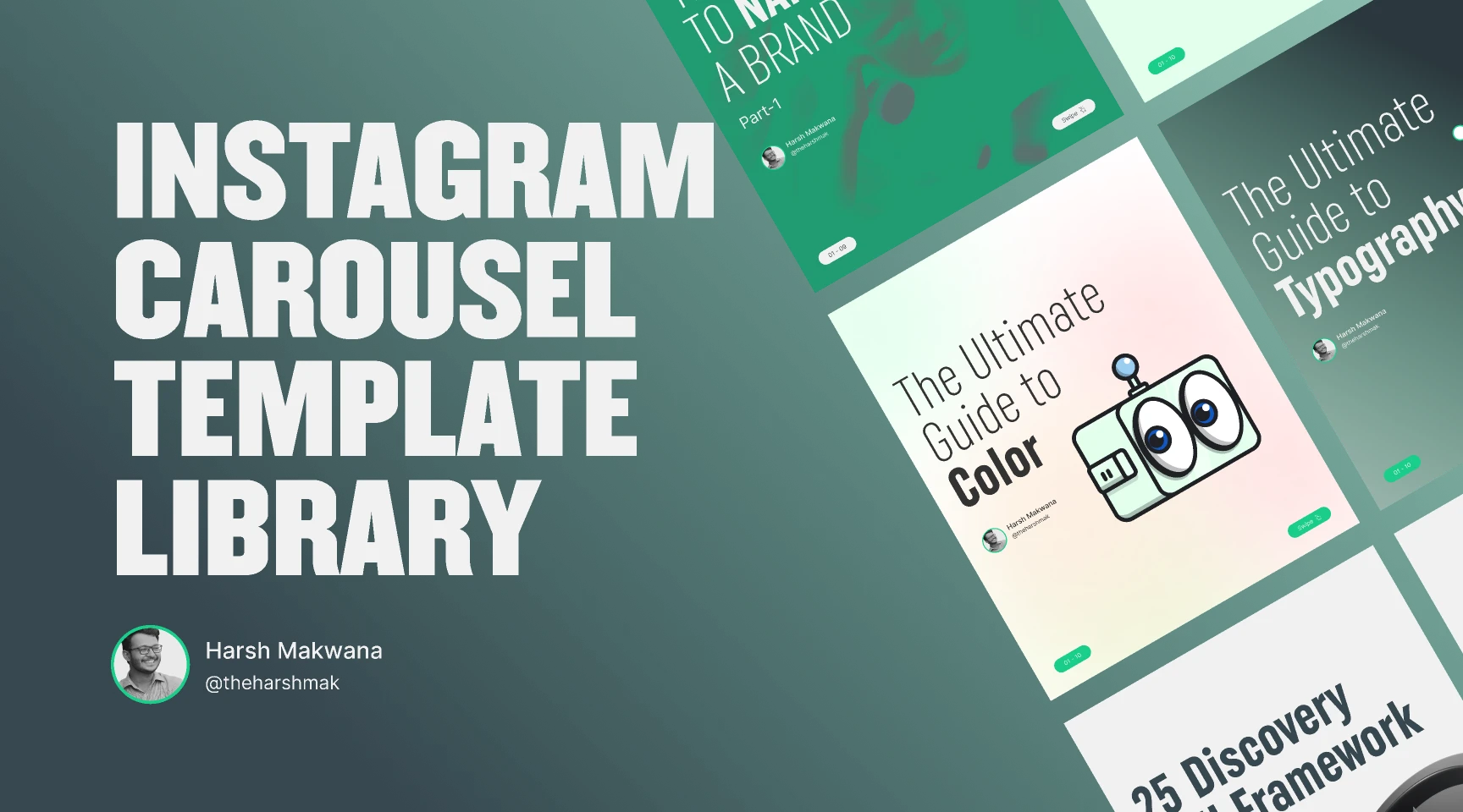 Instagram Carousel Template Library for Figma and Adobe XD