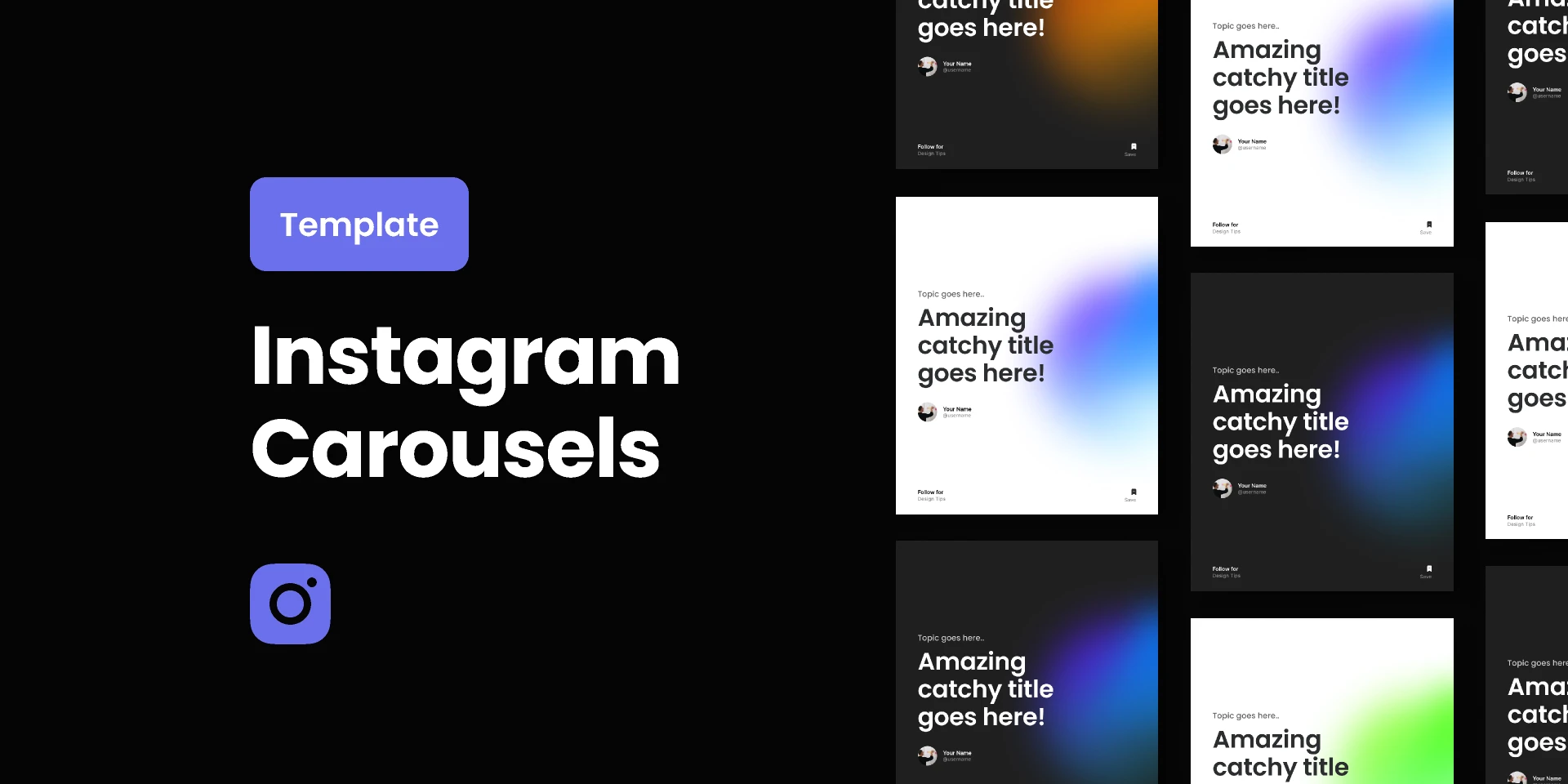Instagram Carousels for Figma and Adobe XD
