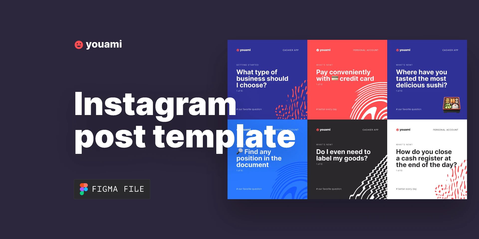 Instagram Post Template for Figma and Adobe XD