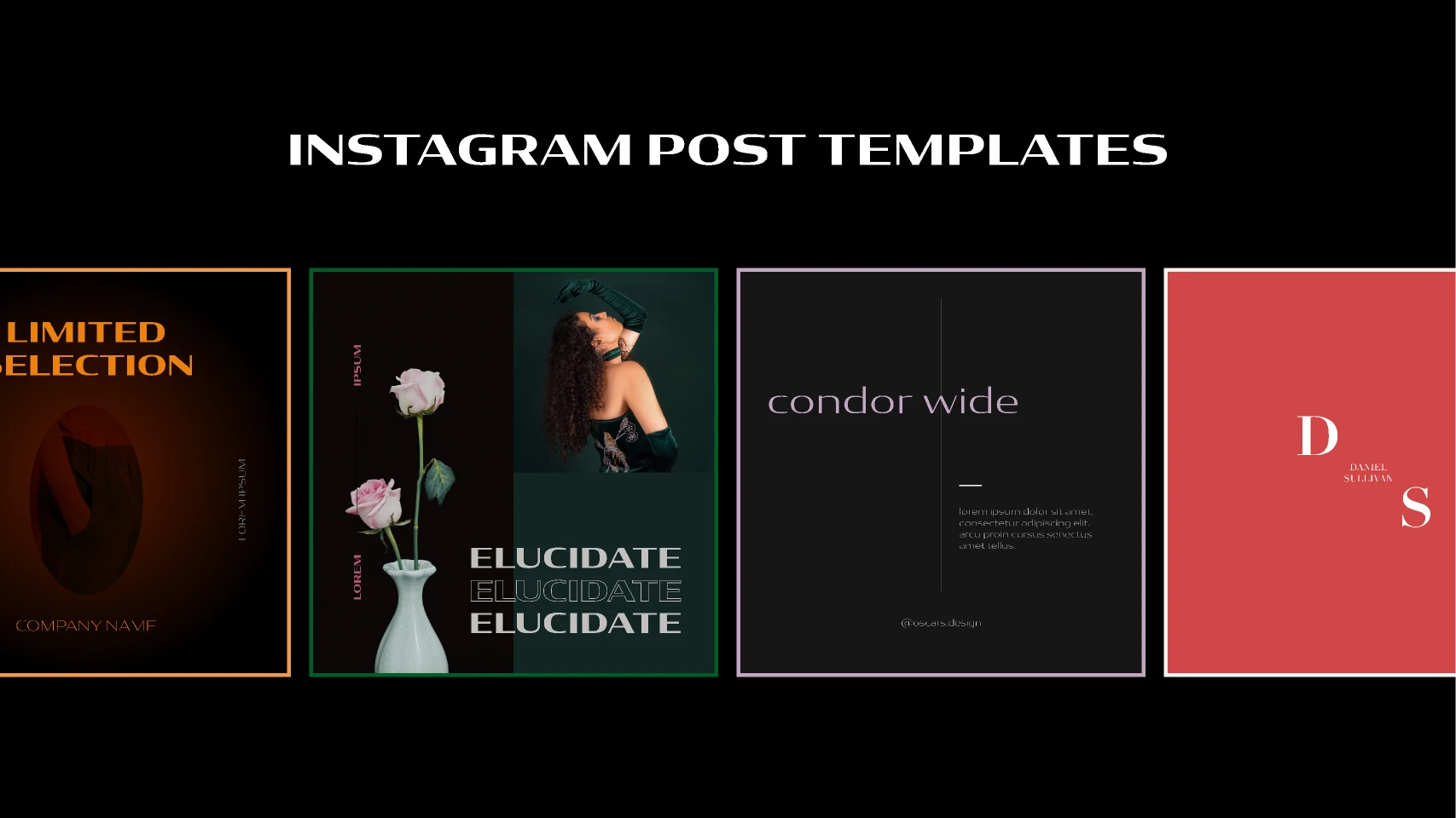 Instagram post templates for Figma and Adobe XD
