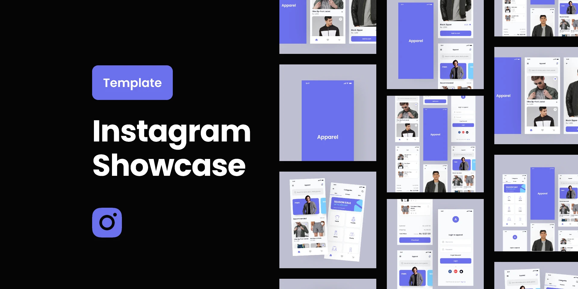 Instagram Showcase for Figma and Adobe XD