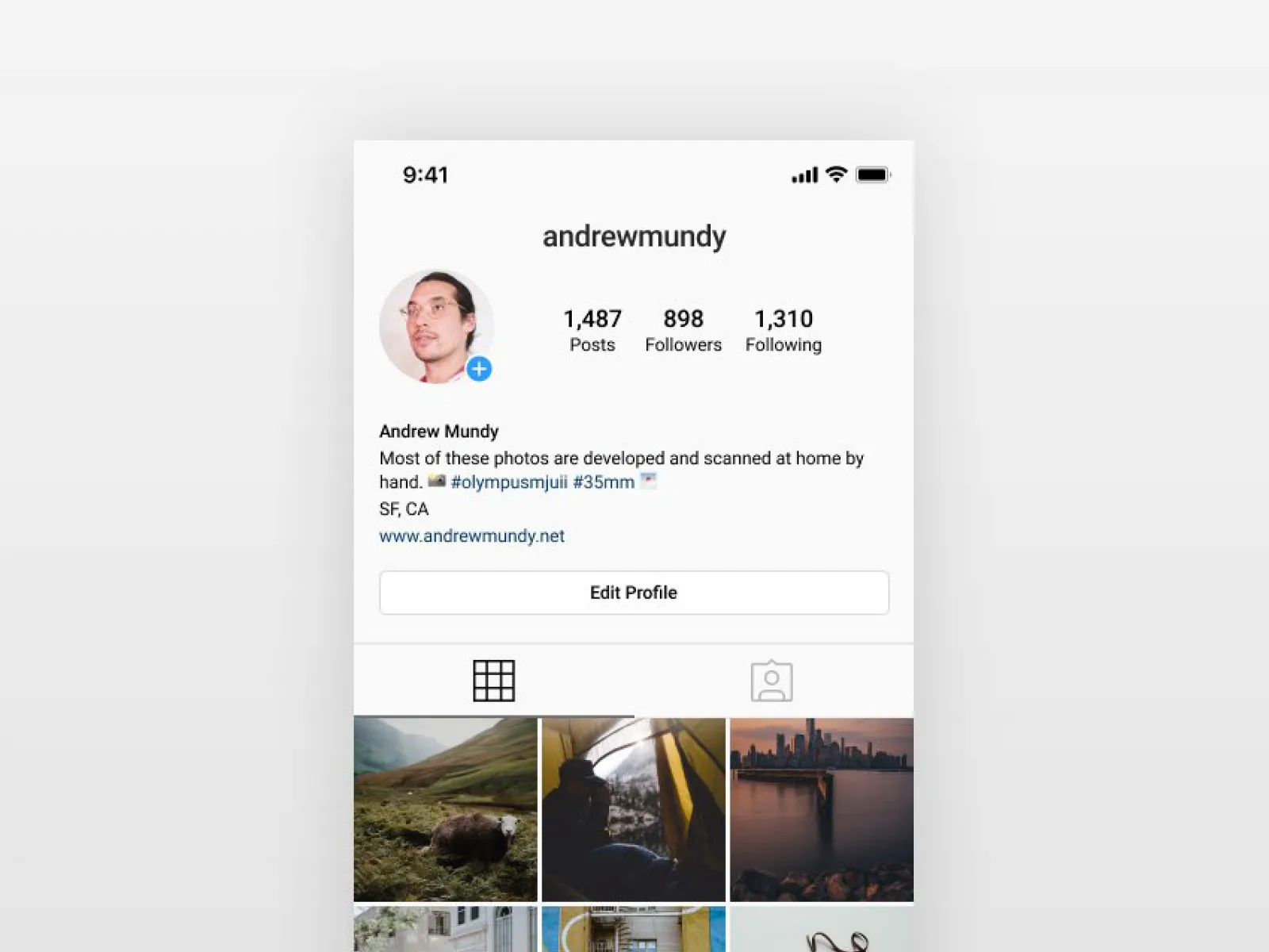Instagram UI Profile  - Free Figma Template