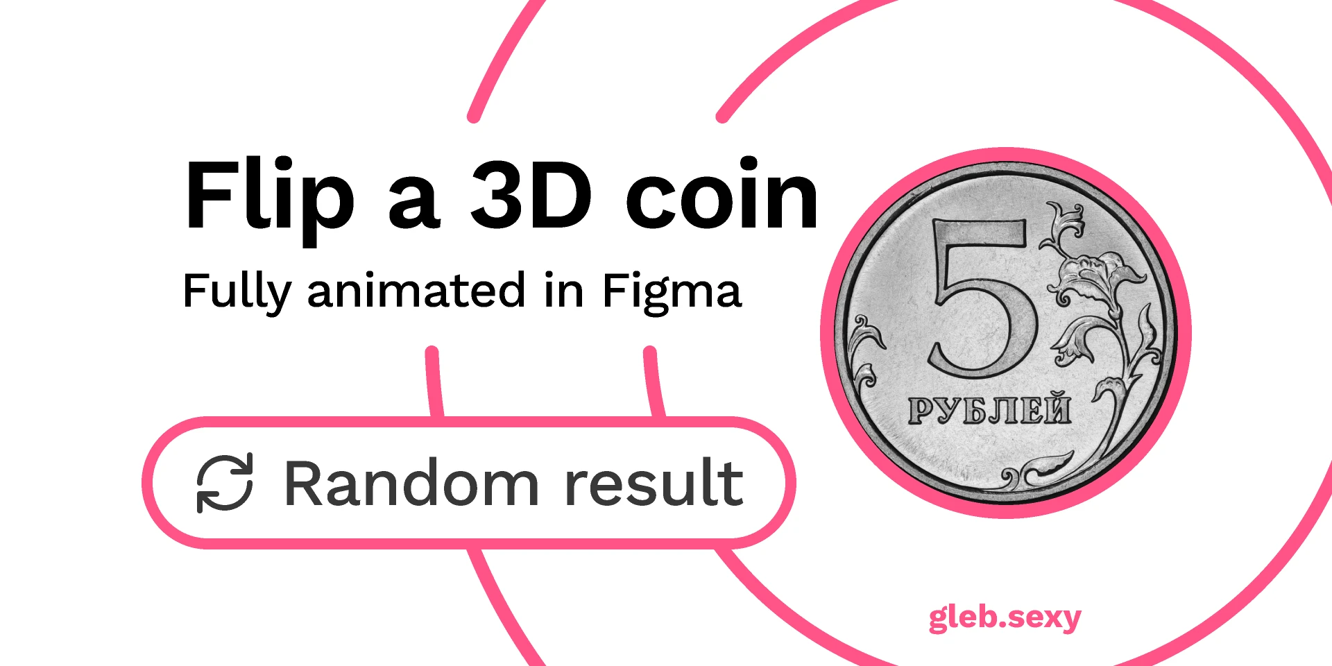 Interactive Coin Flip for Figma and Adobe XD