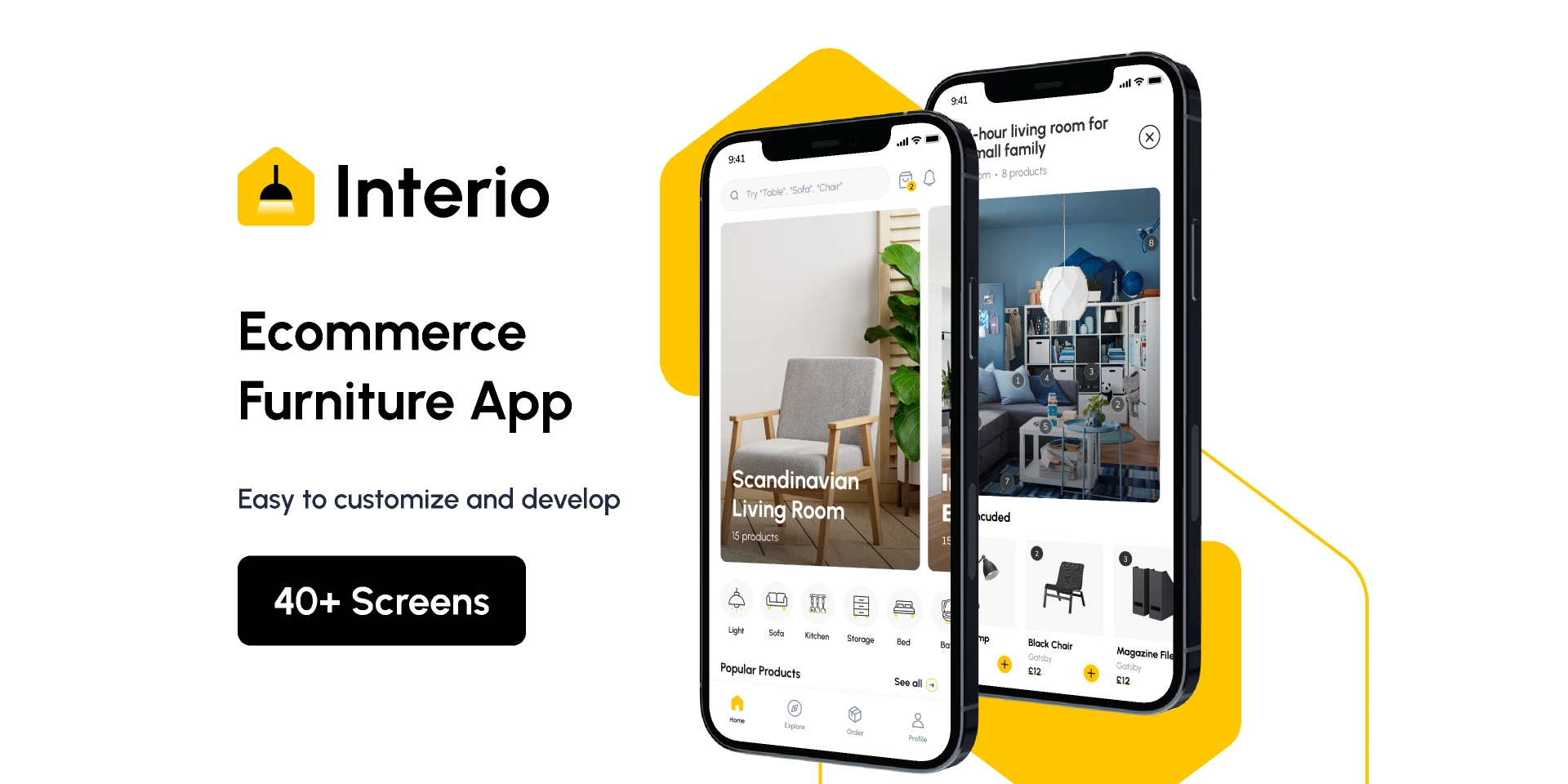Interio - Ecommerce Furniture Preview for Figma and Adobe XD
