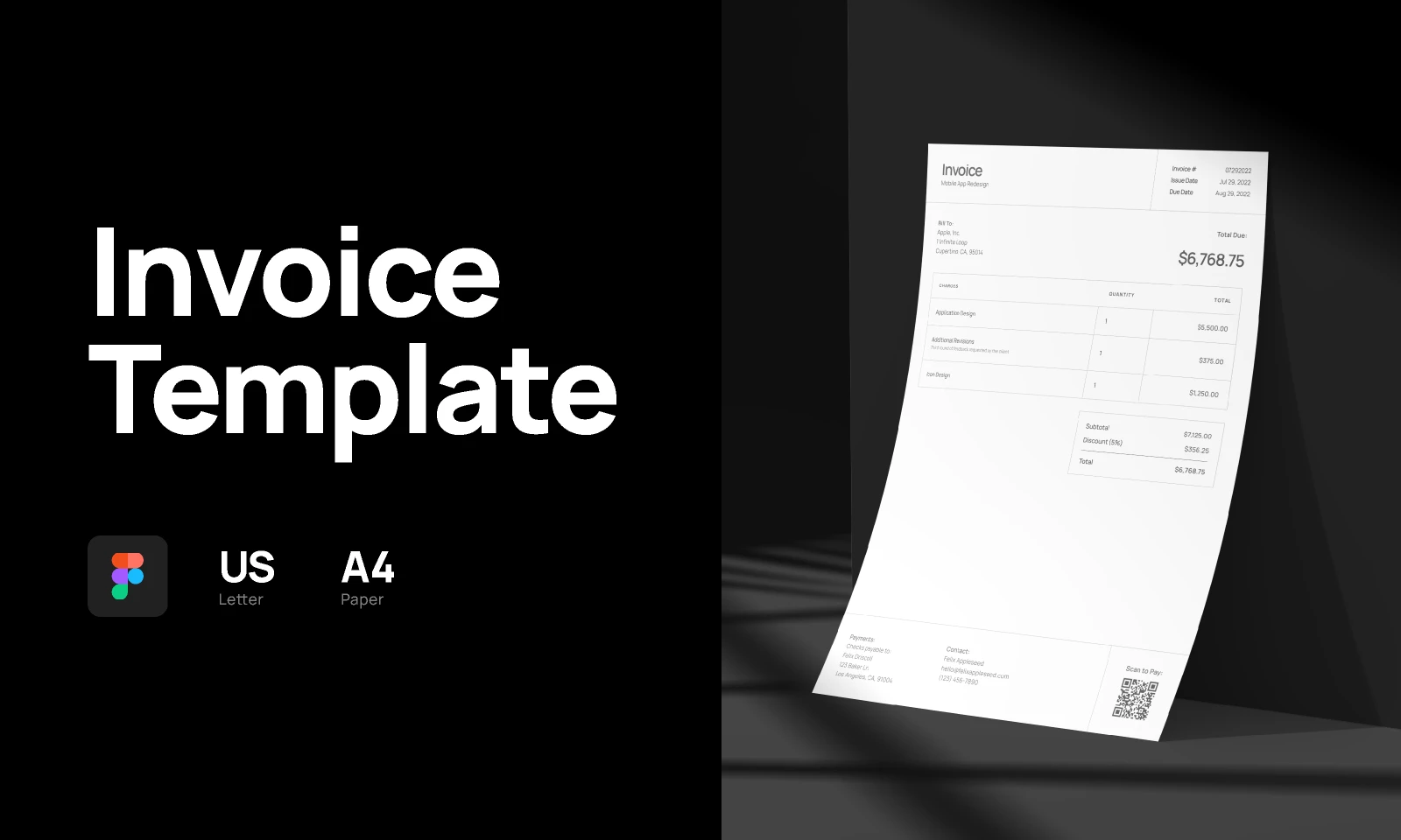 Invoice Template for Figma and Adobe XD