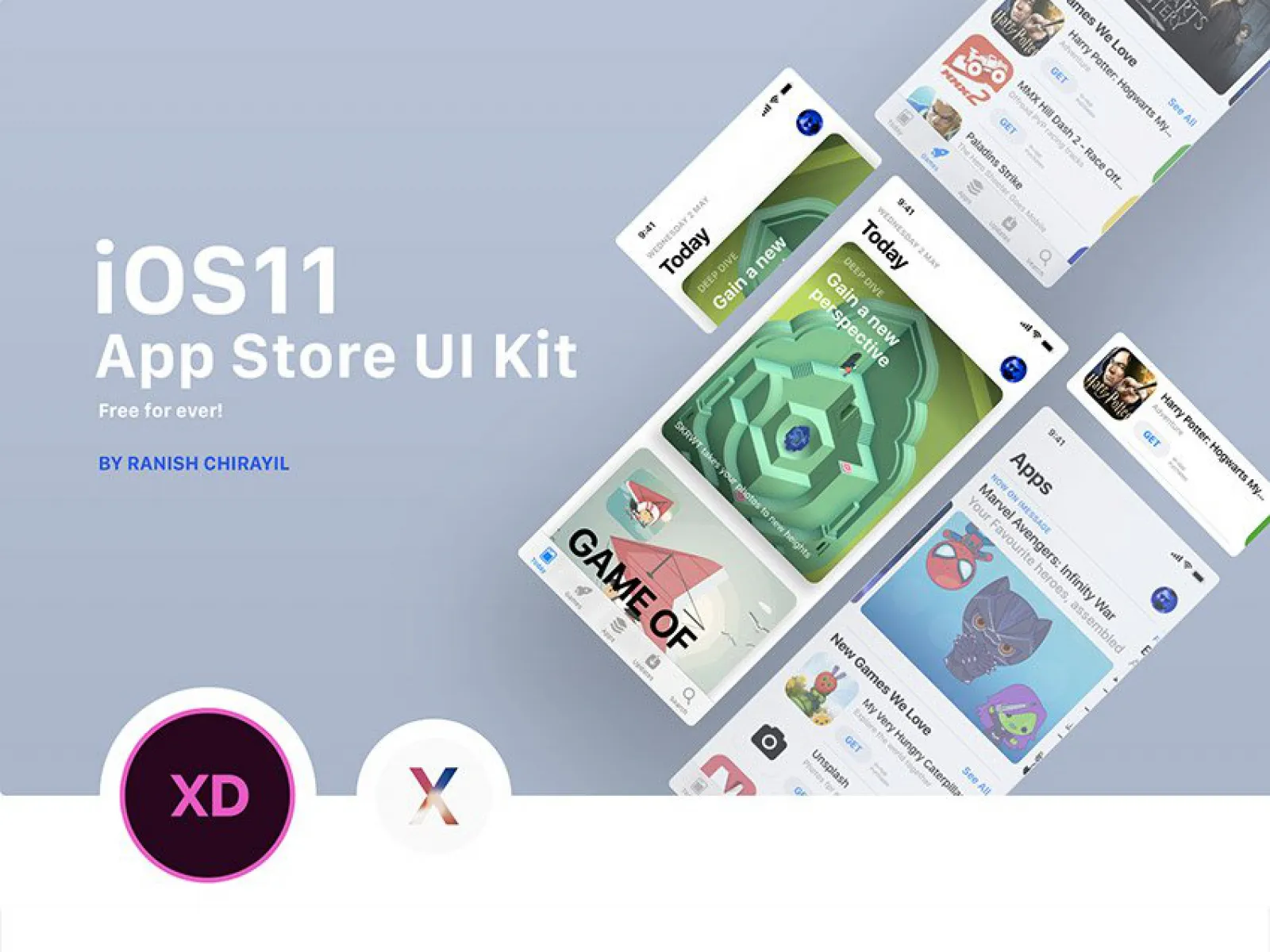 iOS 11 App Store UI Kit  - Free Figma Template