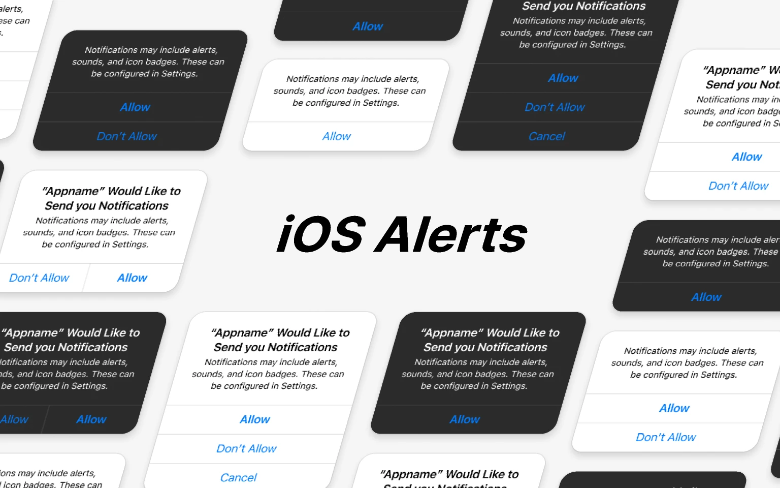 iOS Alerts for Figma and Adobe XD