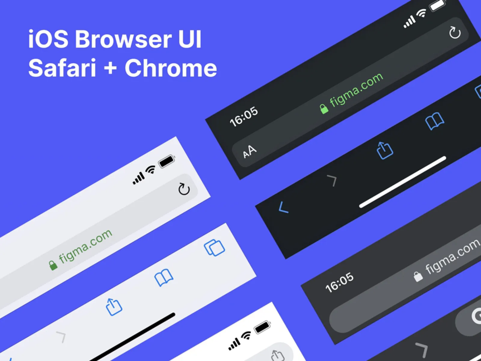 iOS Browser UI Kit  - Free Figma Template