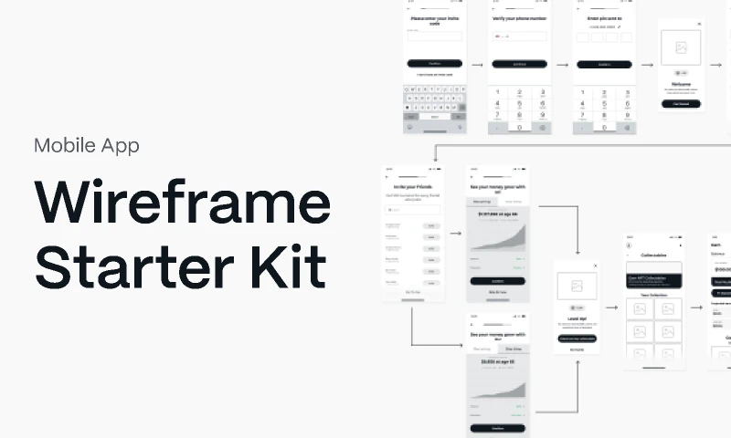 IOS Mobile App ~ Wireframe Starter Kit for Figma and Adobe XD