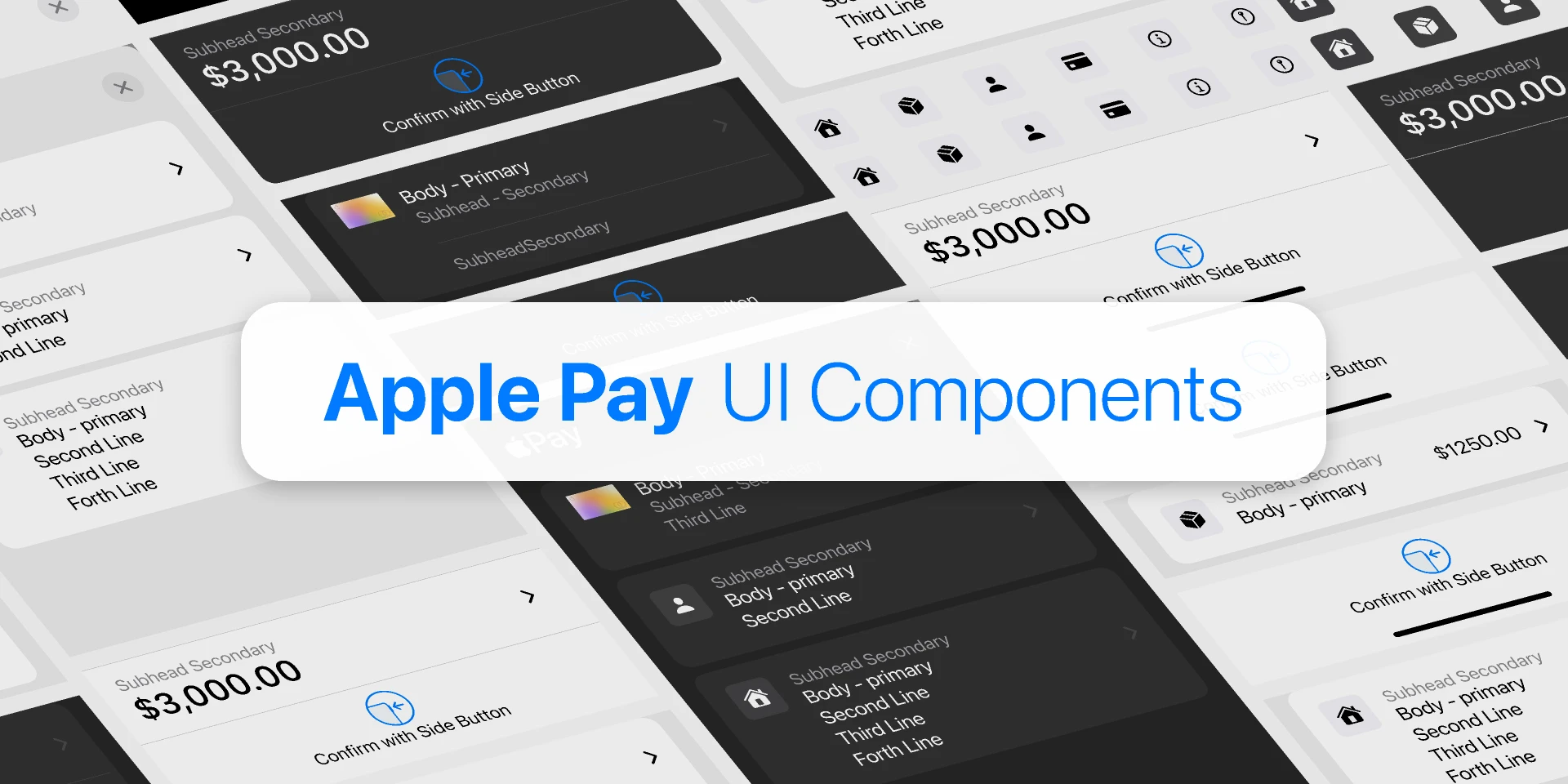 iOS UI Components - Apple Pay for Figma and Adobe XD