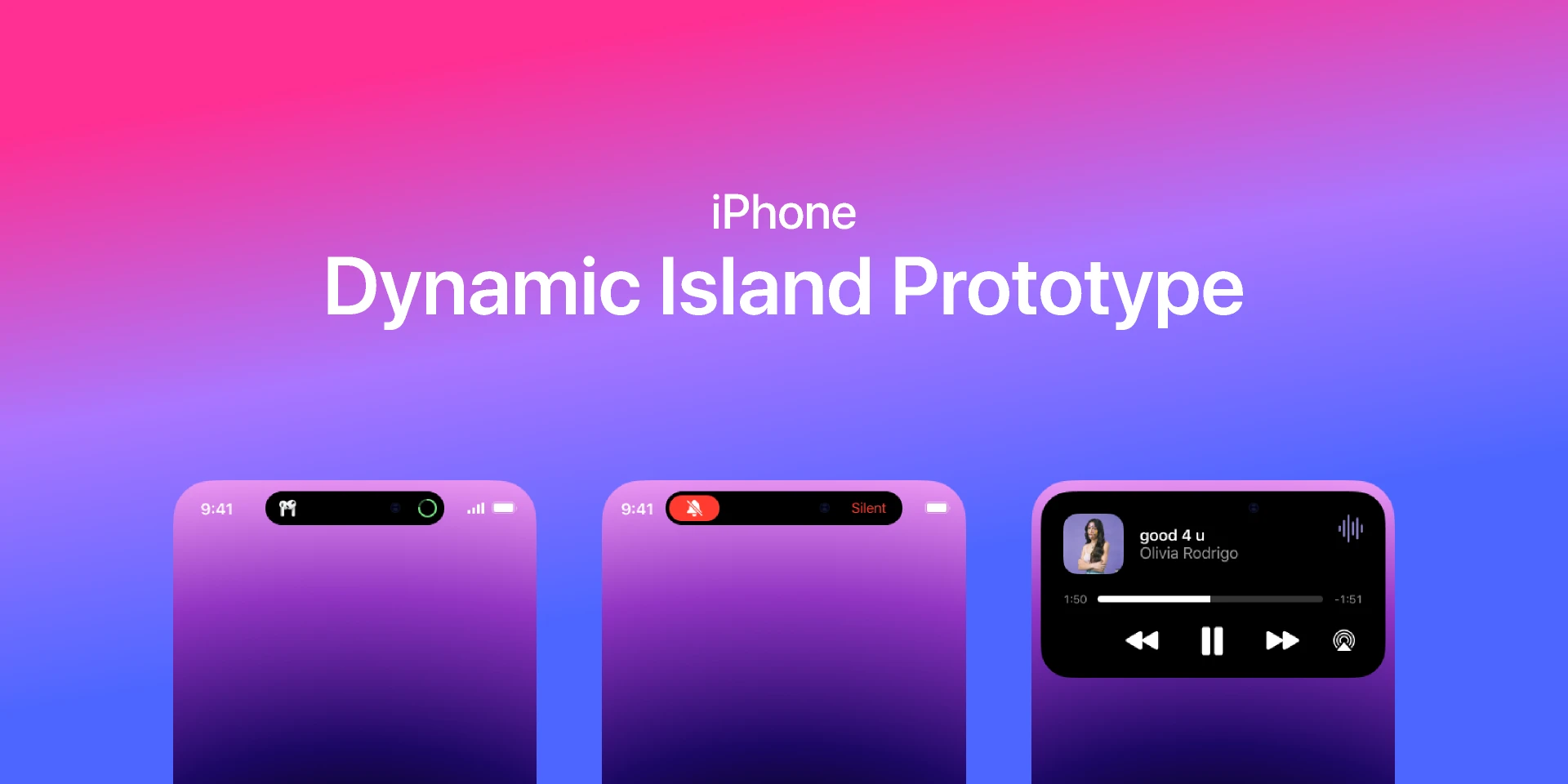 iPhone 14 Dynamic island for Figma and Adobe XD