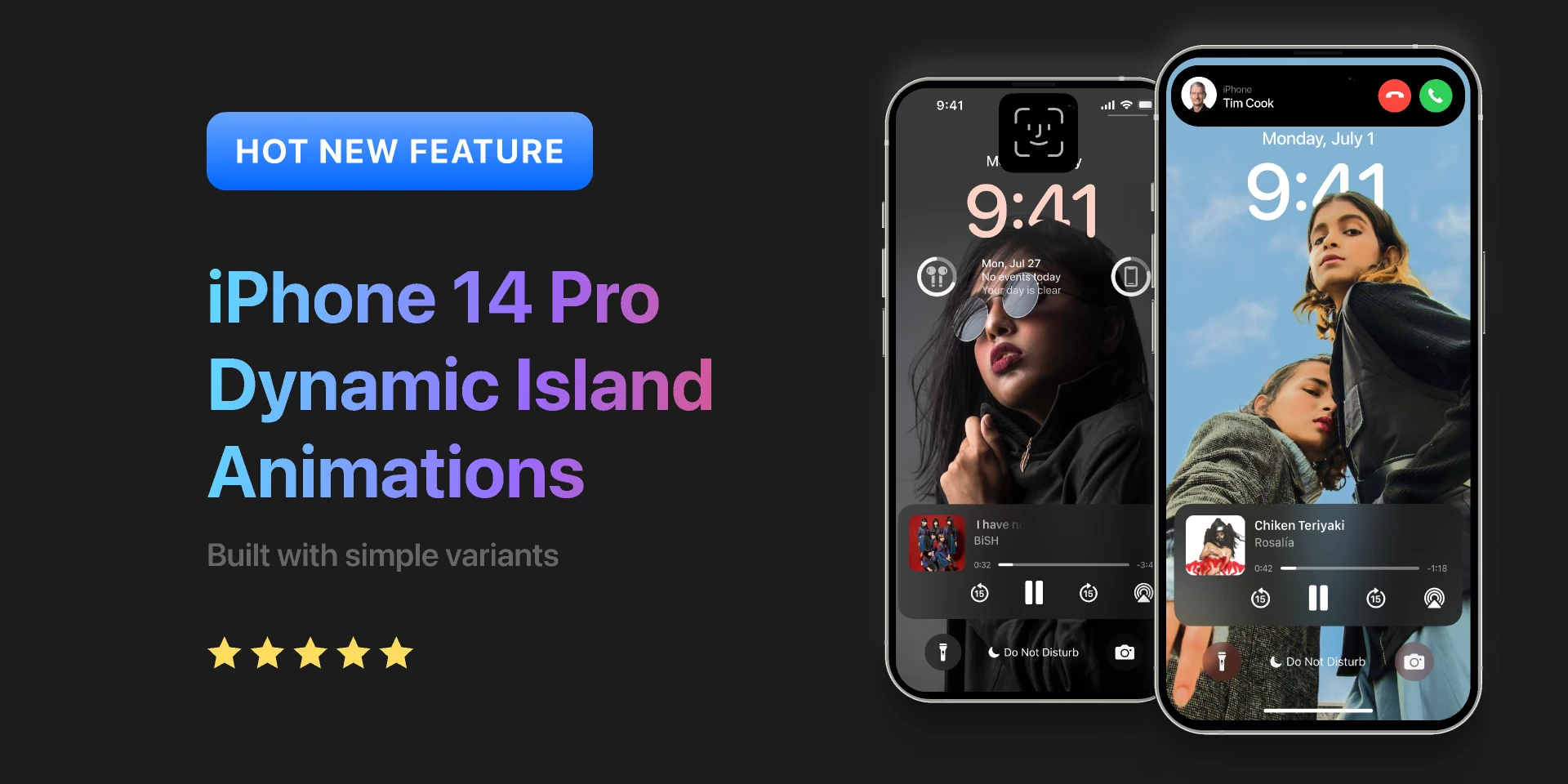 iPhone 14 Pro Dynamic Island Animations for Figma and Adobe XD