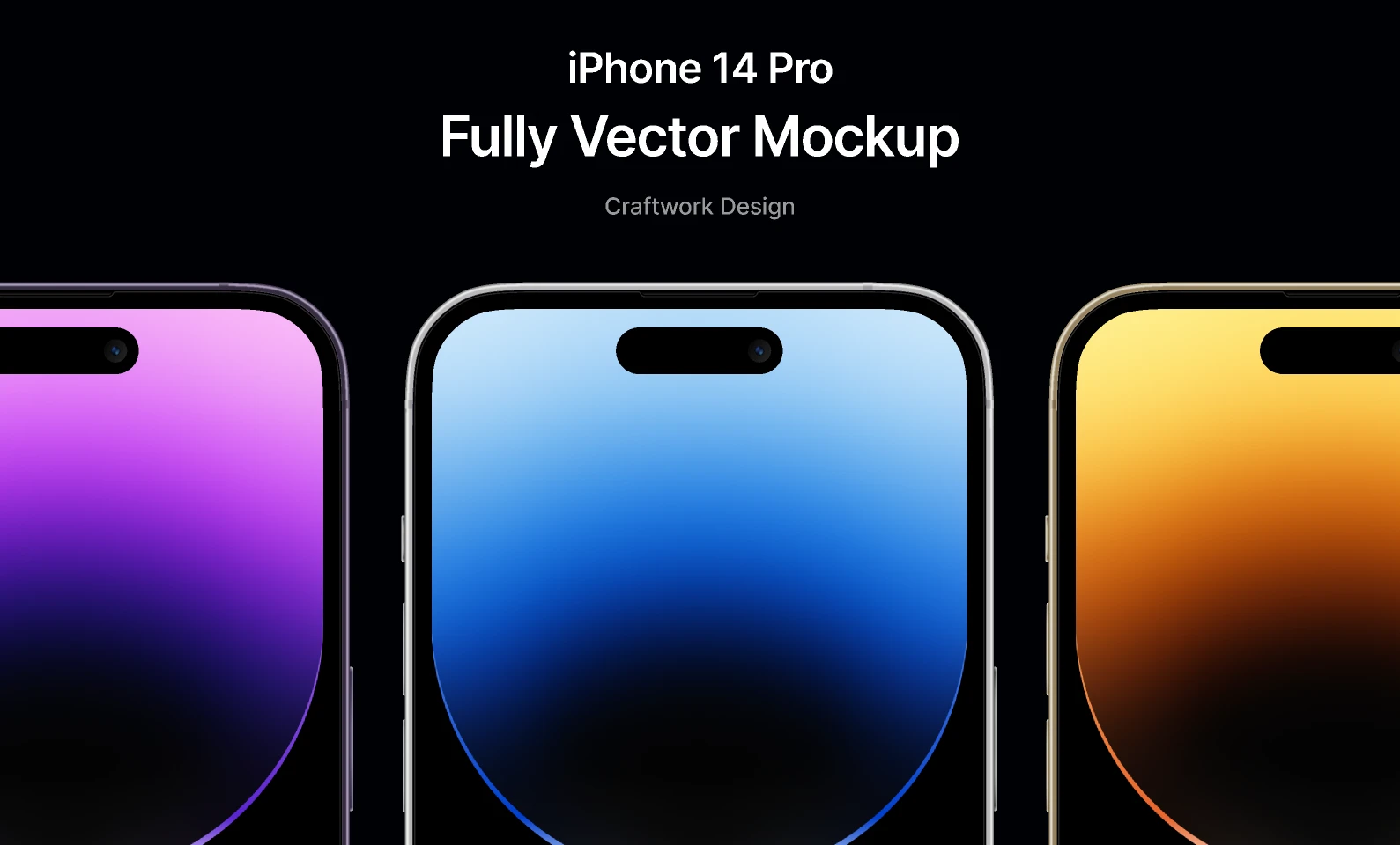 iPhone 14 Pro Vector Mockup for Figma and Adobe XD