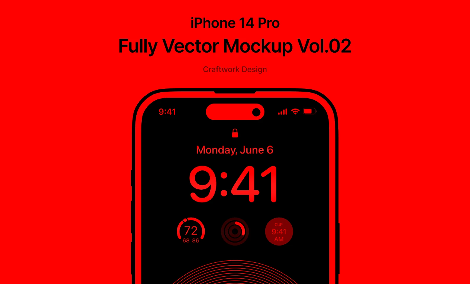 iPhone 14 Pro Vector Mockup Vol.02 for Figma and Adobe XD
