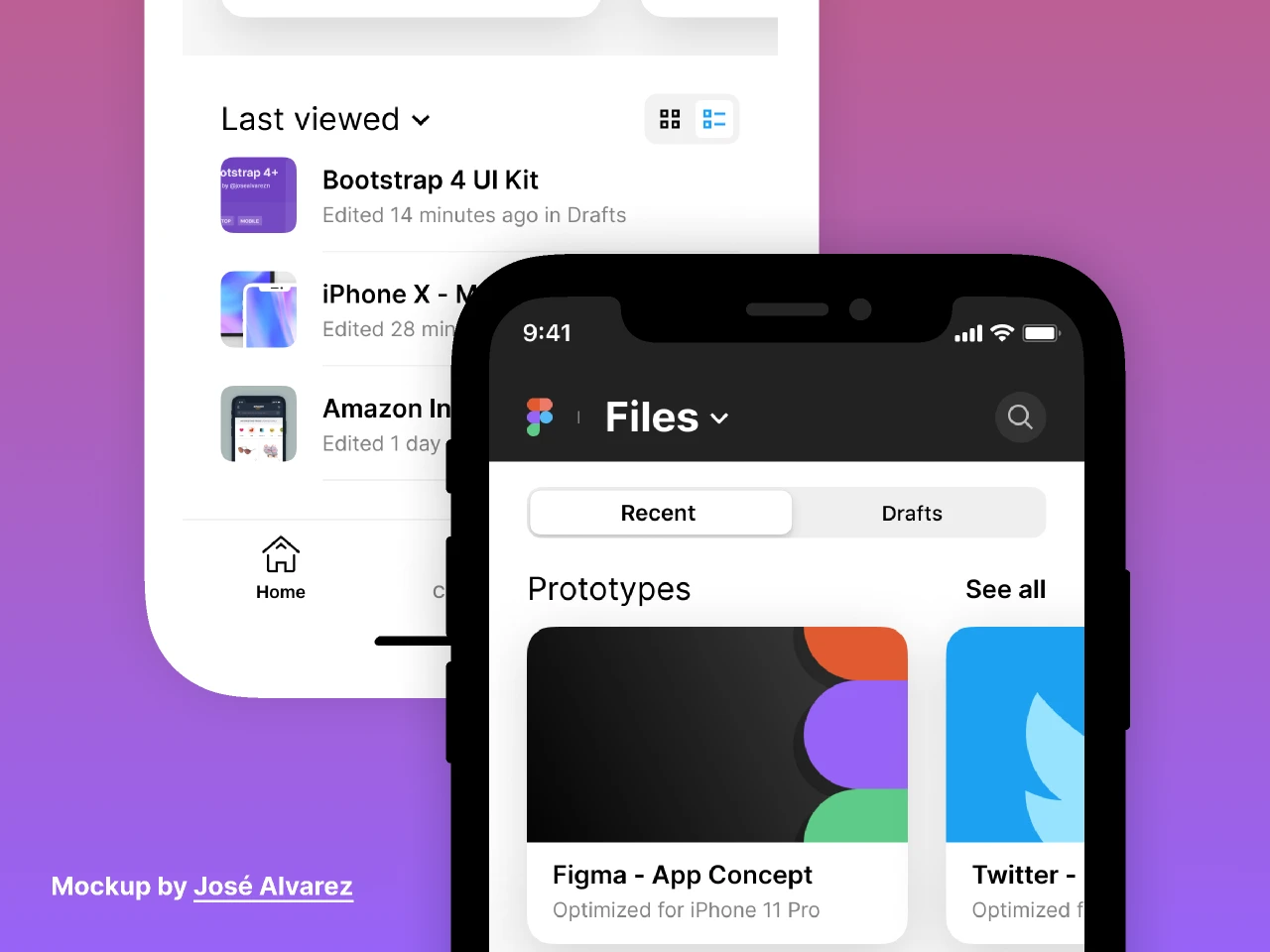 iPhone X, XS, 11 Pro Mockup for Figma and Adobe XD