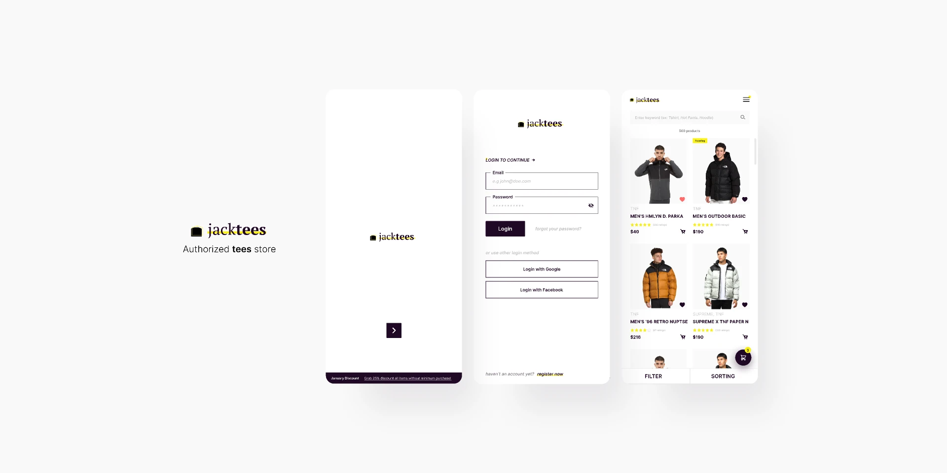 Jacktees - Clothing Store / Tees Exploration for Figma and Adobe XD