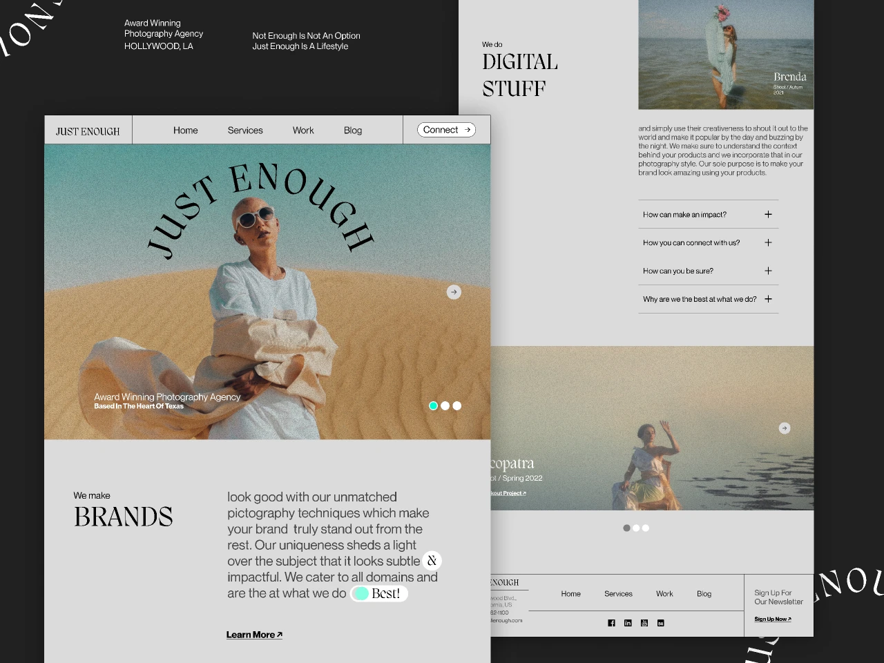 Just Enough- Photography Agency for Figma and Adobe XD