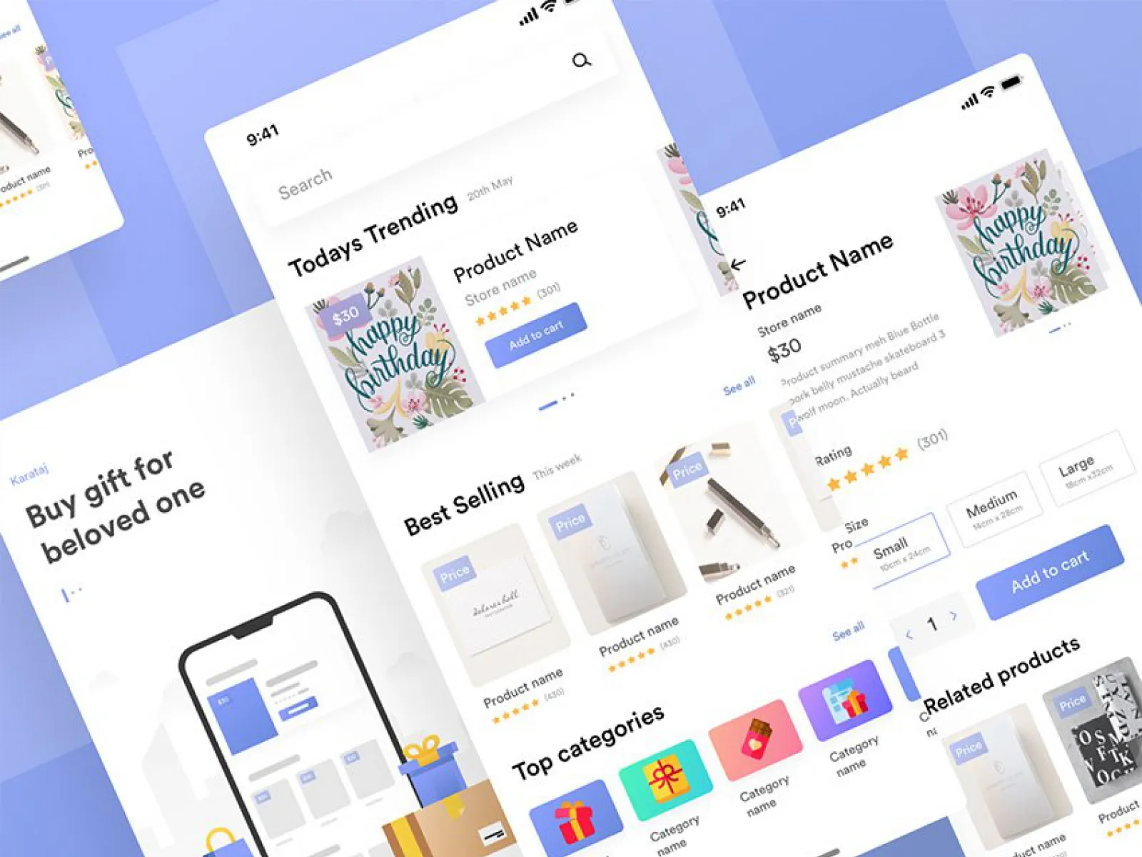 Kamartaj Gift Shop UI Kit  - Free Figma Template