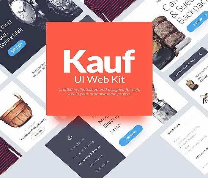 Kauf UI Web Kit for Figma and Adobe XD