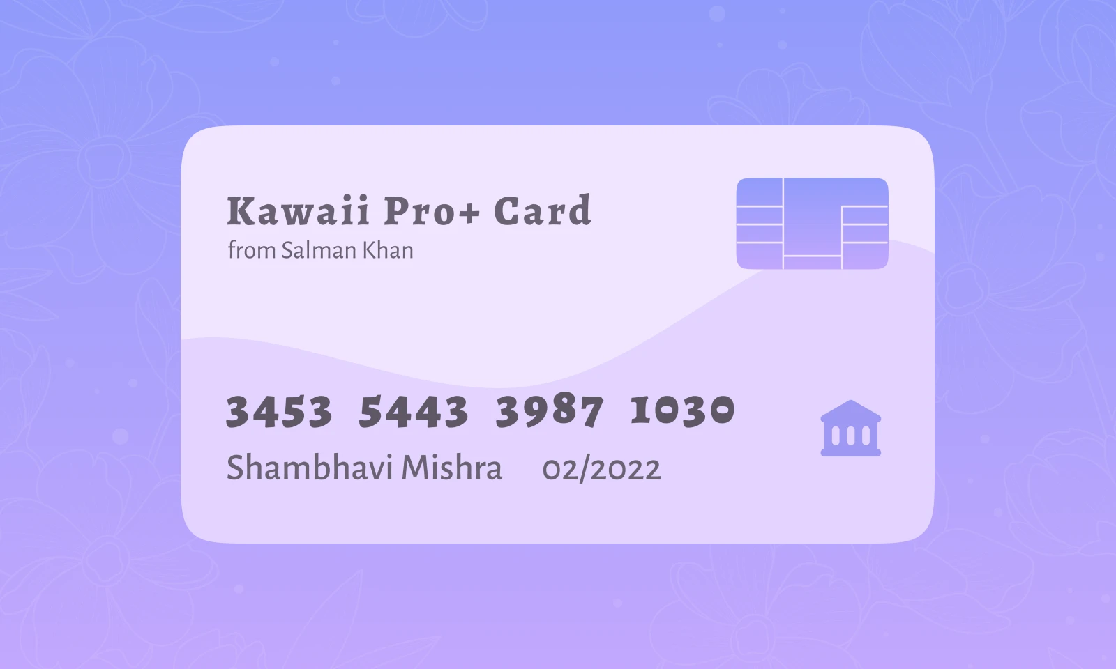 Kawaii Credit Card for Figma and Adobe XD