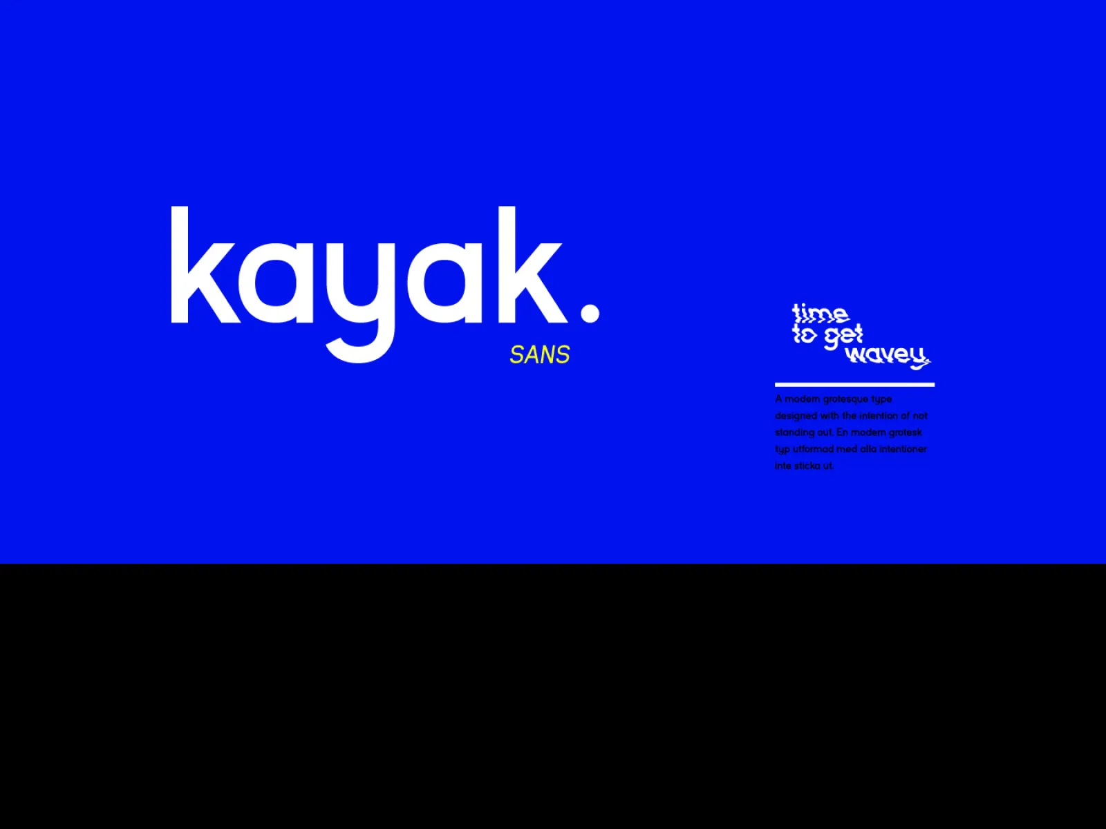 Kayak Sans Free Typeface  - Free Figma Template
