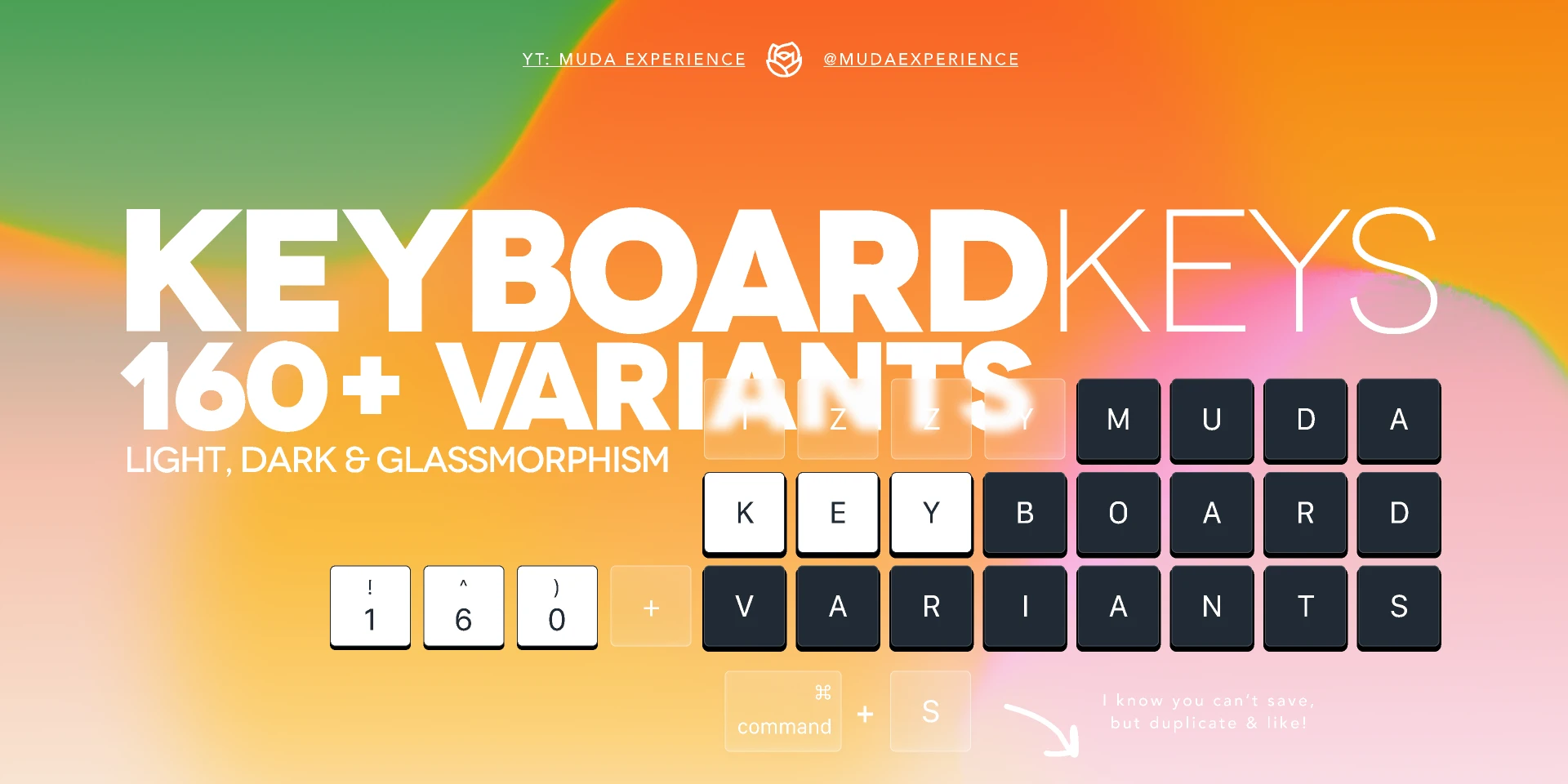 Keyboard Keys (with Variants) for Figma and Adobe XD