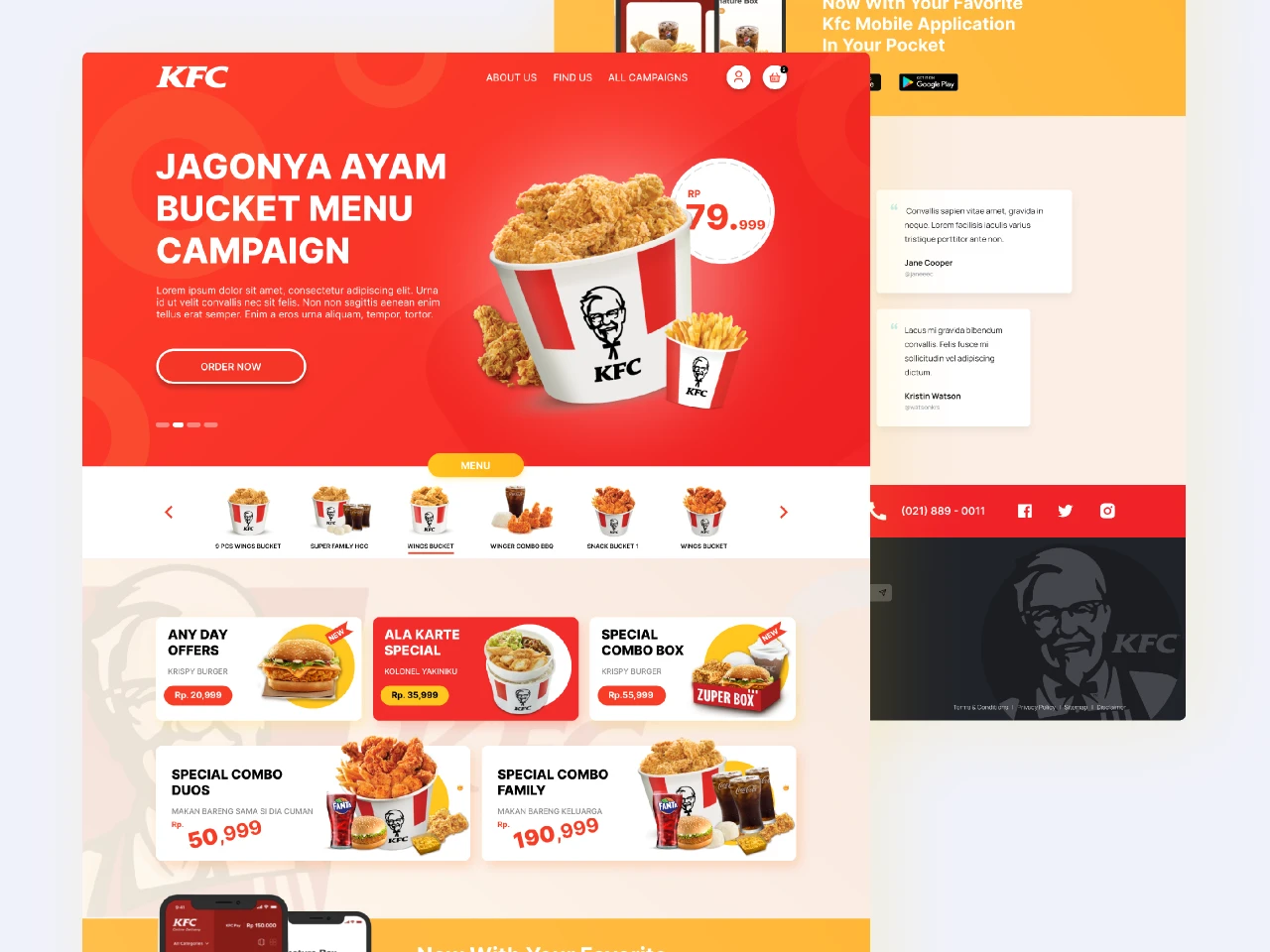 KFCKU REDESIGN WEBSITE for Figma and Adobe XD