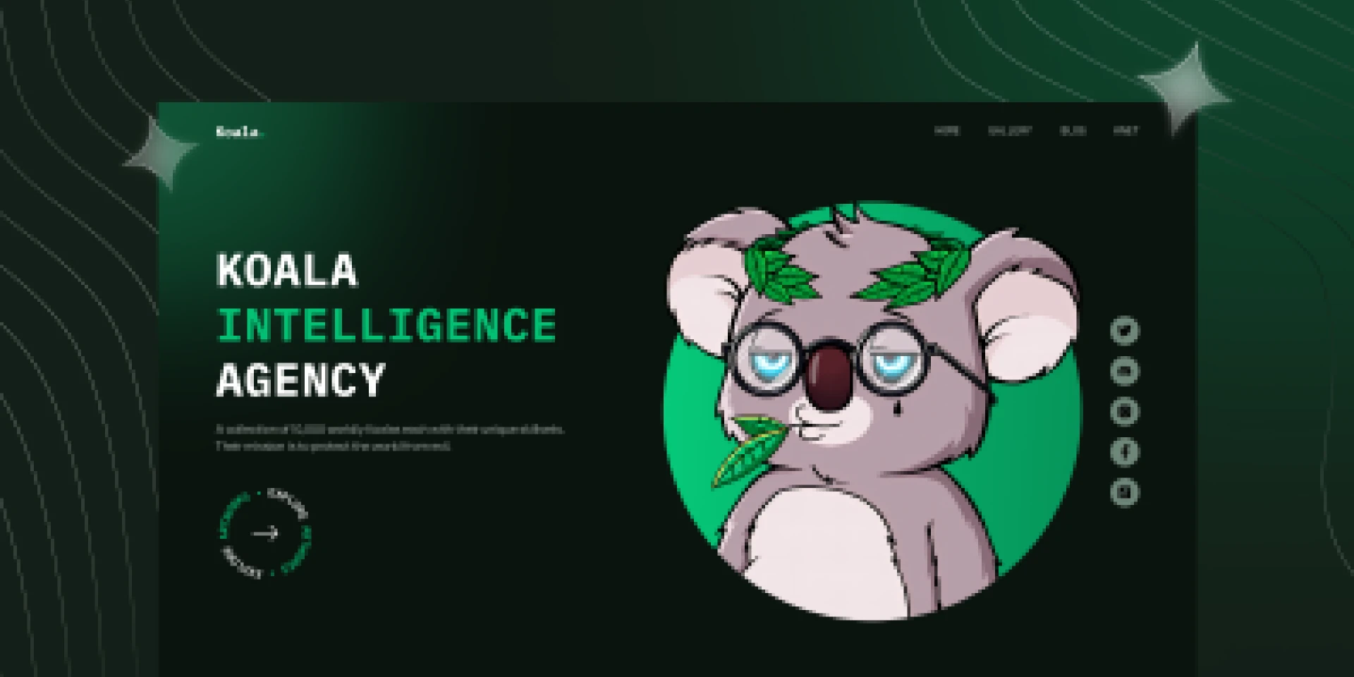 Koala NFT Collection Website for Figma and Adobe XD