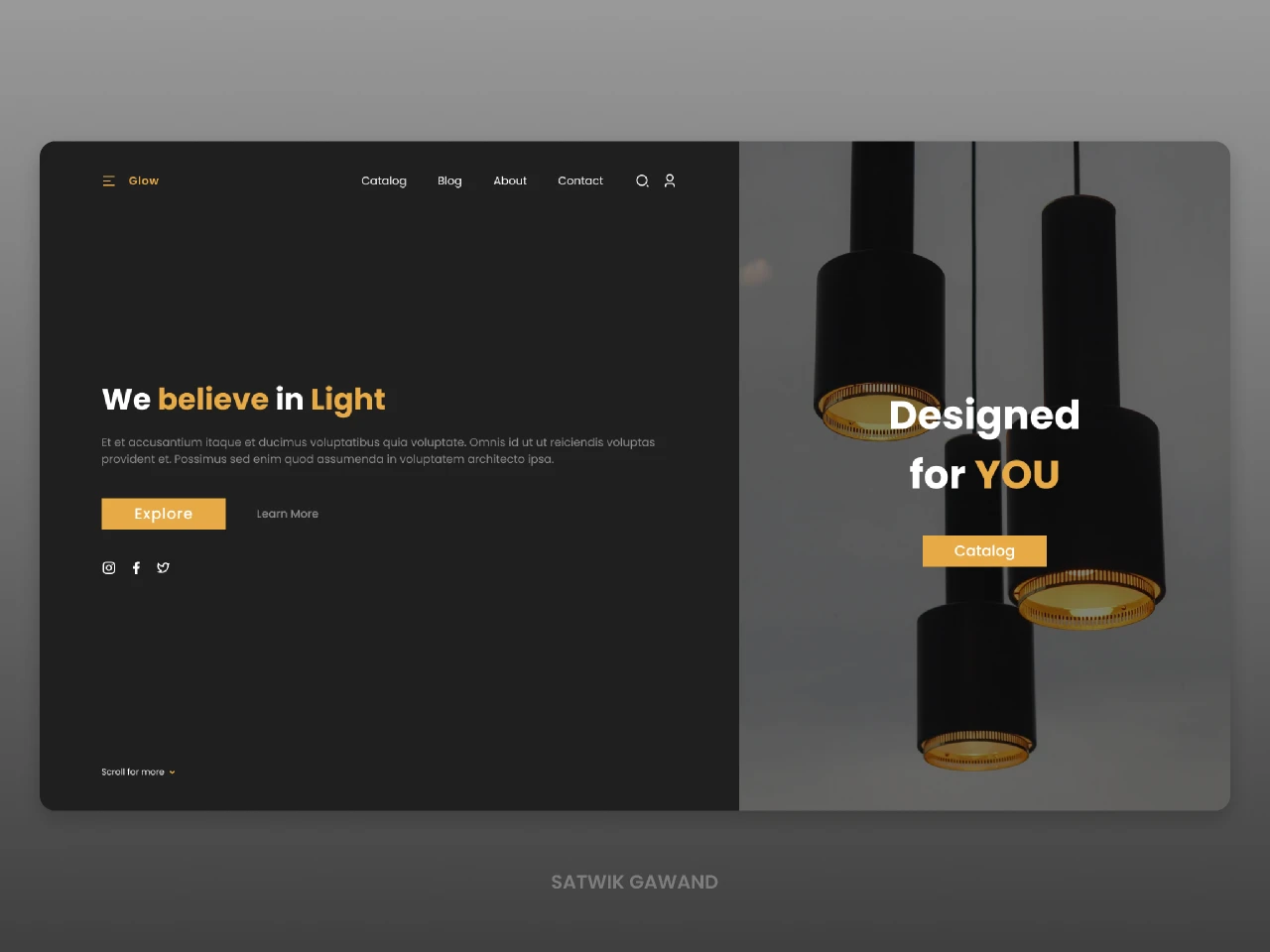 Lamp Website (Redesign) for Figma and Adobe XD