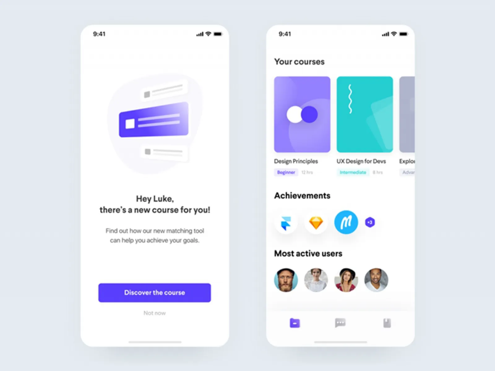 Learn UI Kit  - Free Figma Template