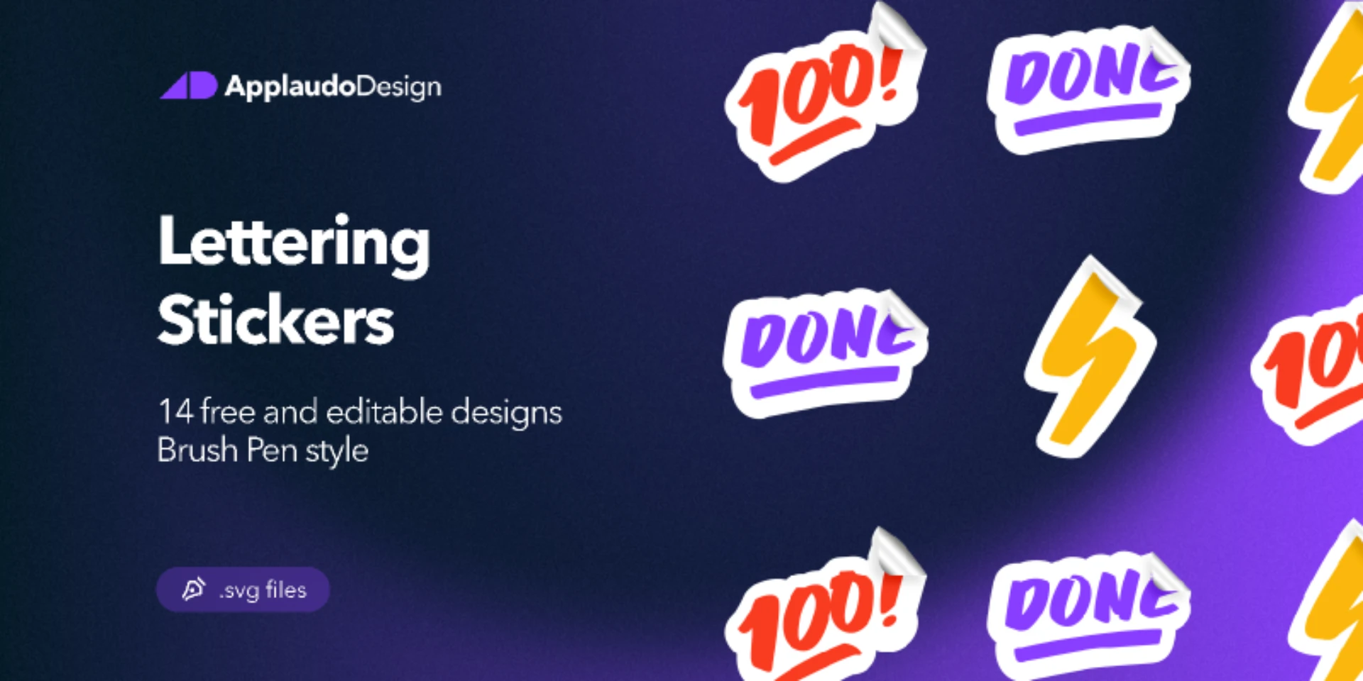 Lettering Stickers for Figma and Adobe XD