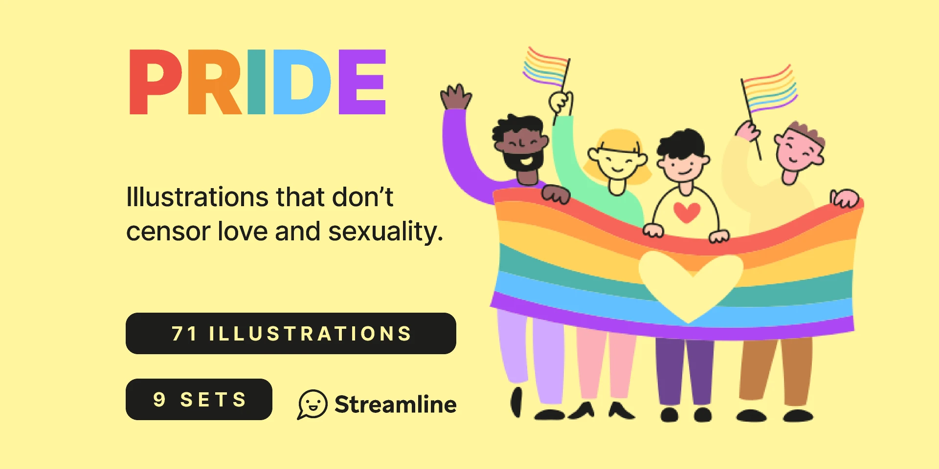 LGBTQIA+ Illustrations (PRIDE) for Figma and Adobe XD
