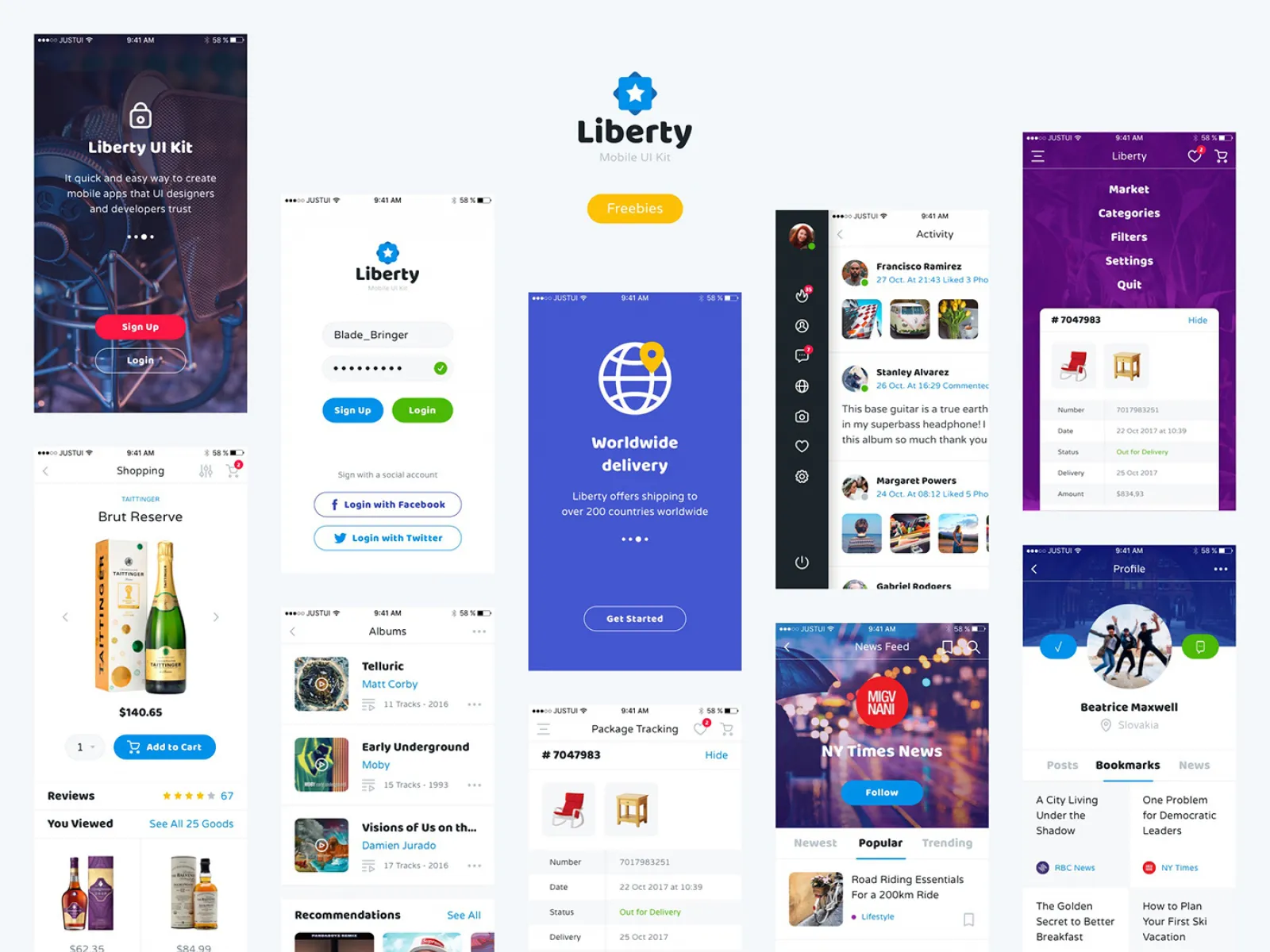 Liberty Free App Design  - Free Figma Template