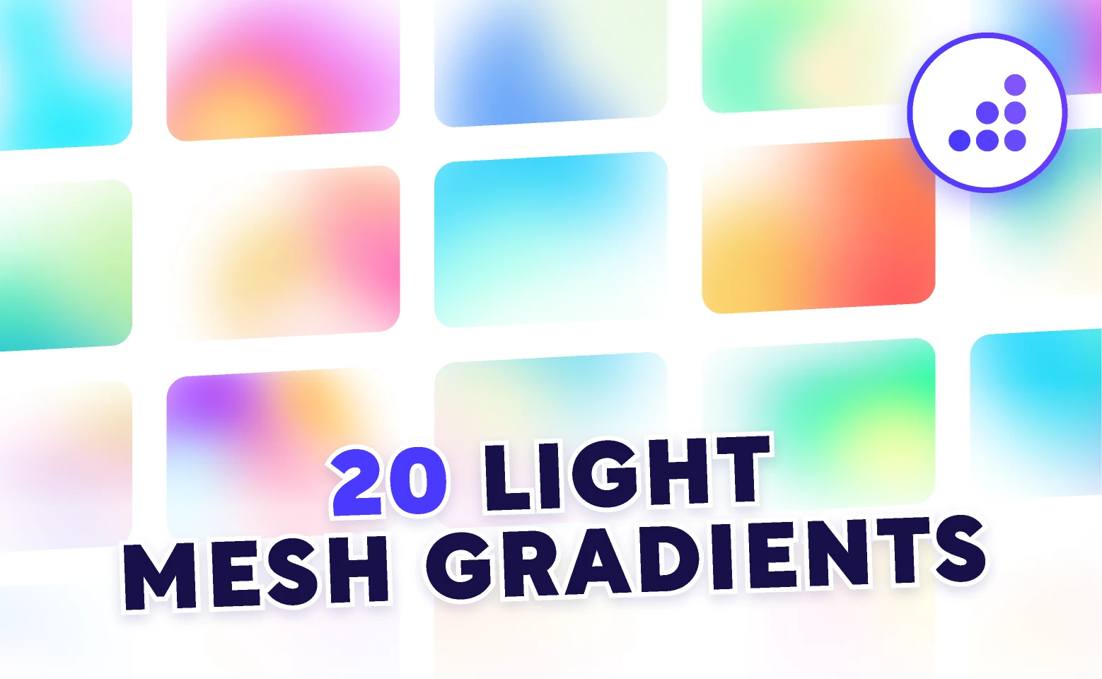 Light Mesh Holographic Gradients | BRIX Templates for Figma and Adobe XD