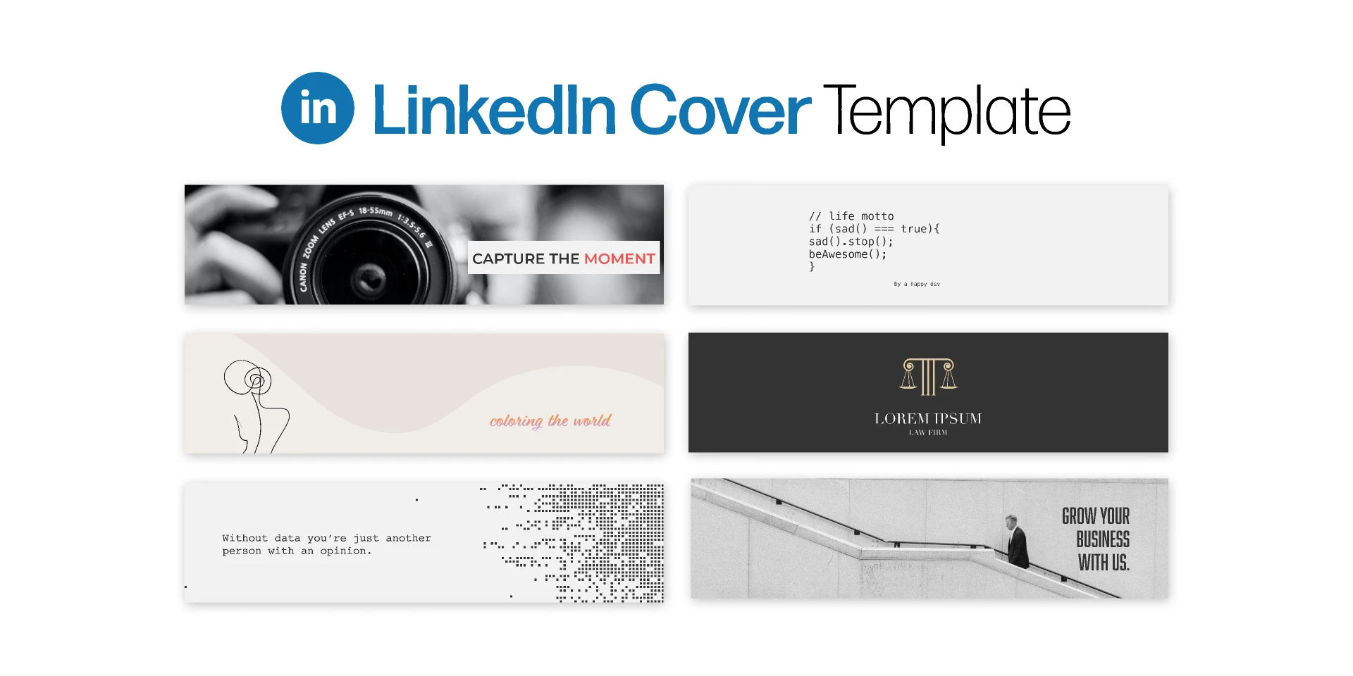 LinkedIn Banner/Cover Template for Figma and Adobe XD