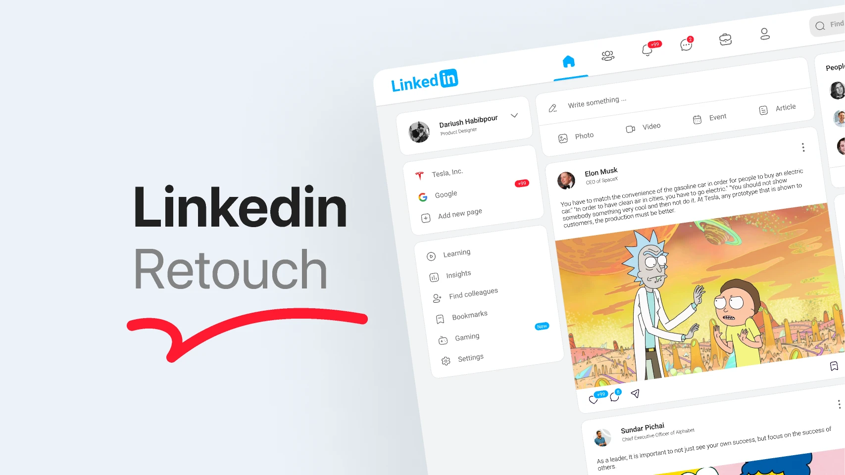 Linkedin Retouch for Figma and Adobe XD
