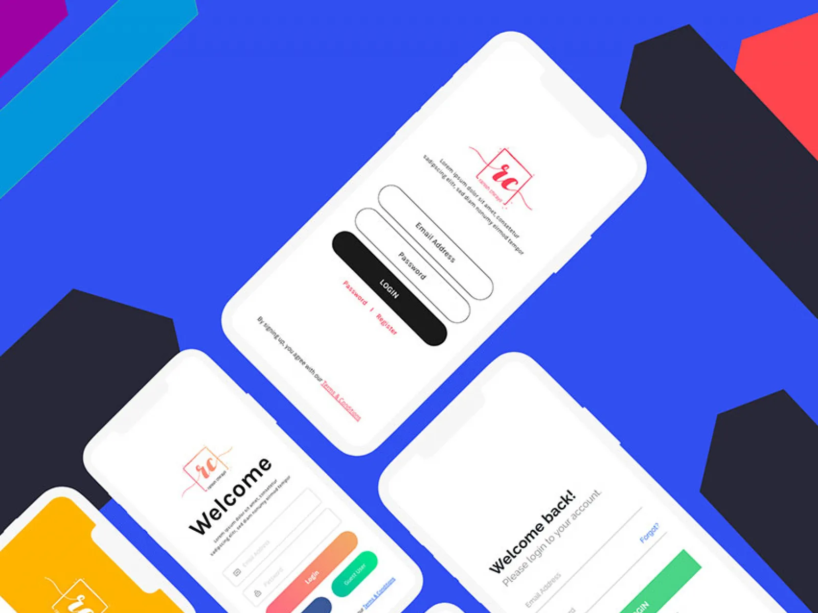 Login Screens UI Kit 2  - Free Figma Template