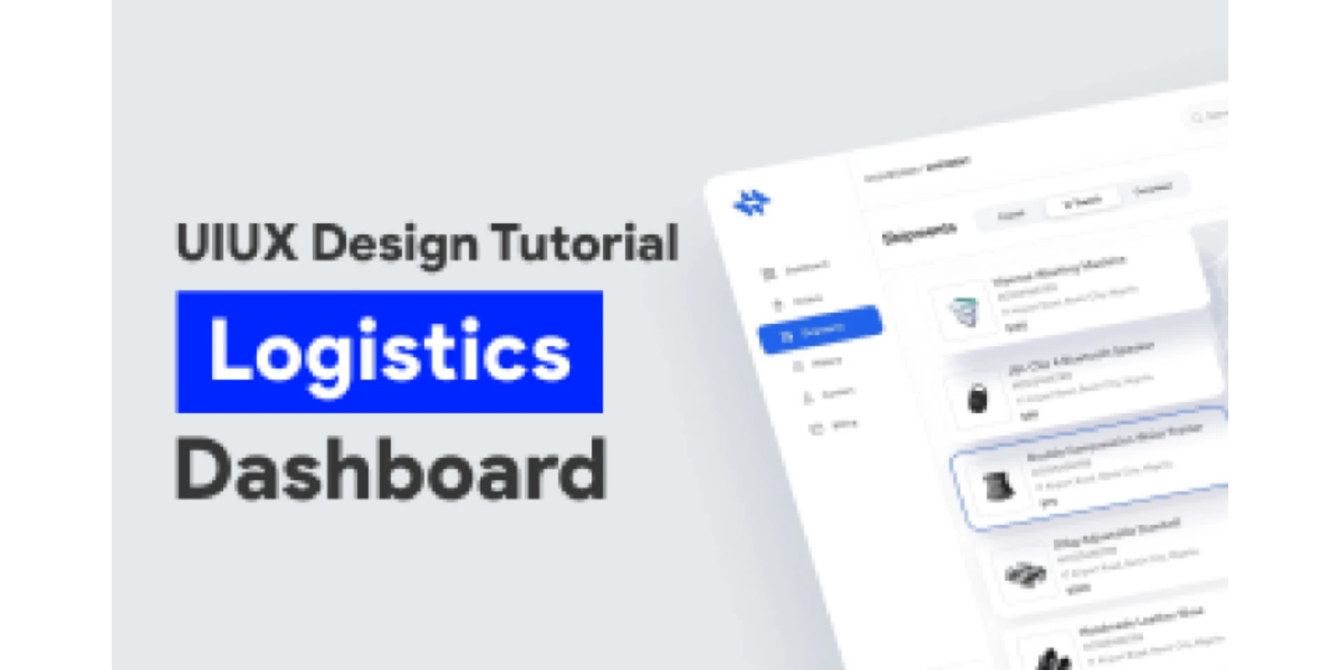 Logistics Dashboard for Figma and Adobe XD