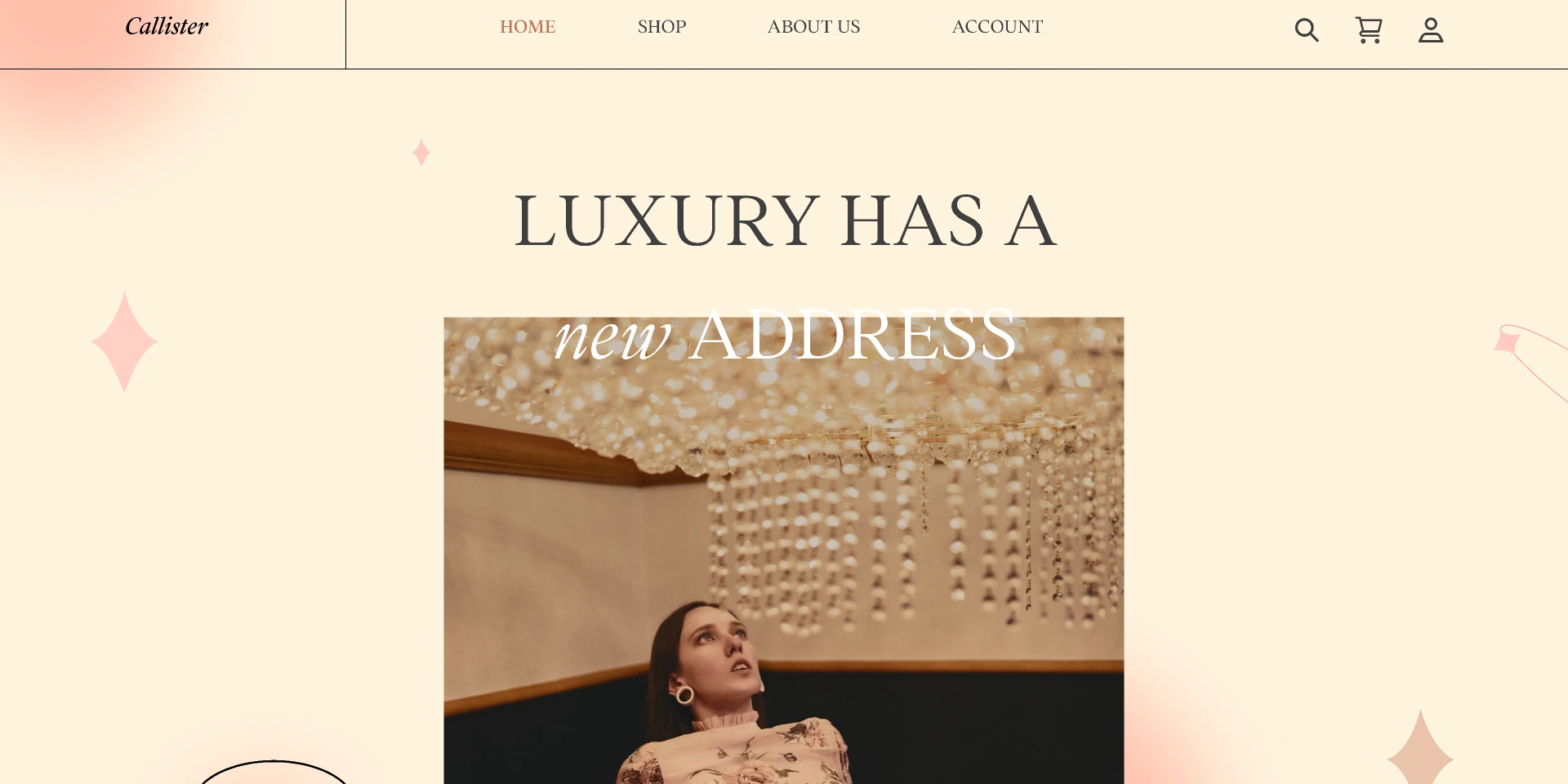 Luxury E-commerce Landing Page for Figma and Adobe XD