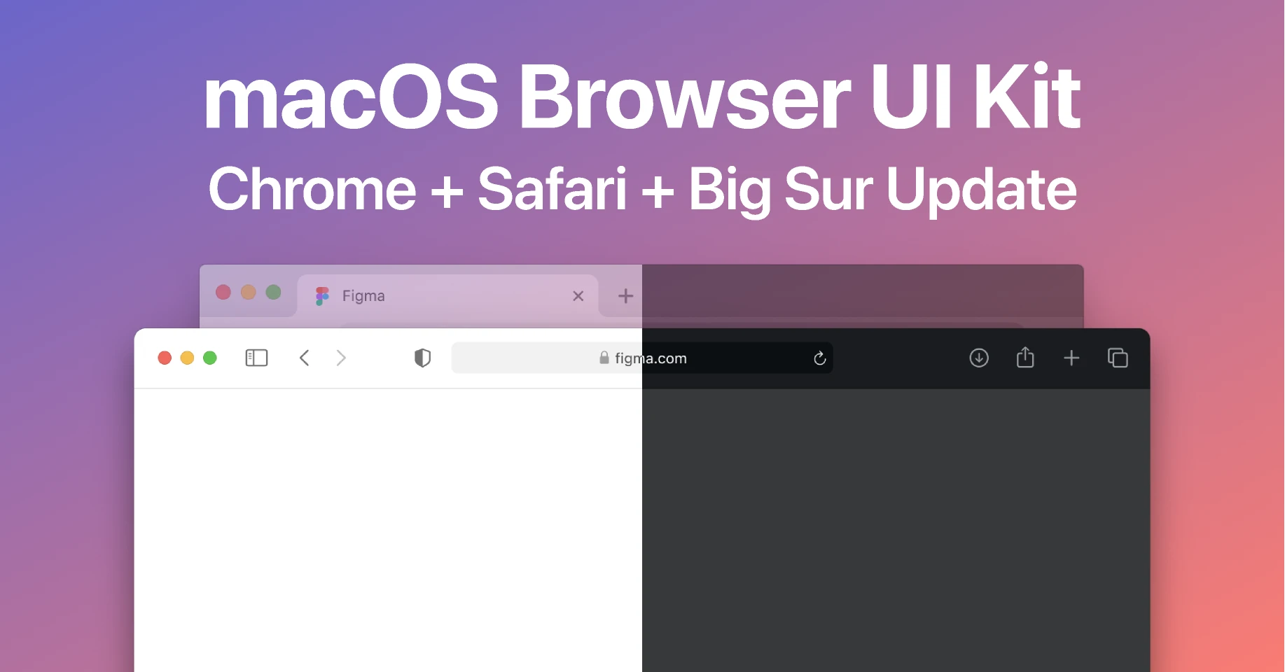 macOS Browser UI Kit (Big Sur Update) for Figma and Adobe XD