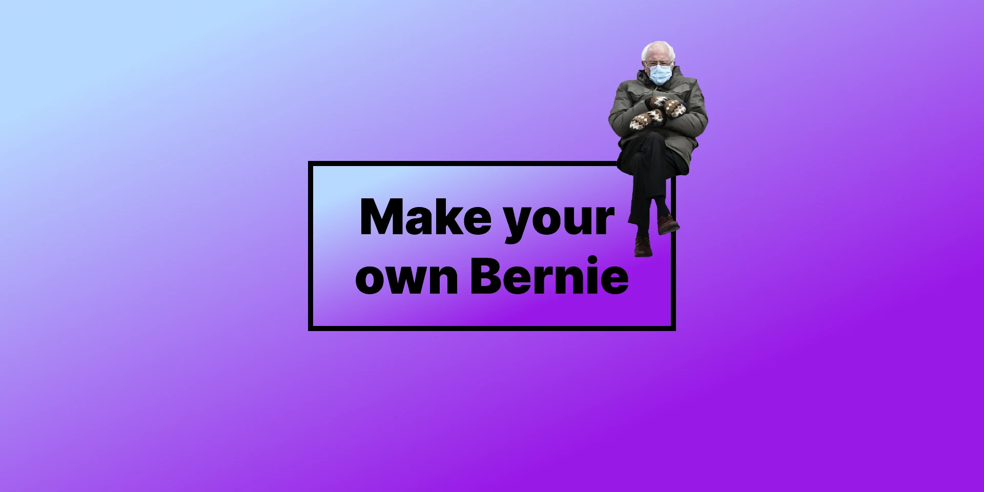 Make your own Bernie Sanders meme for Figma and Adobe XD
