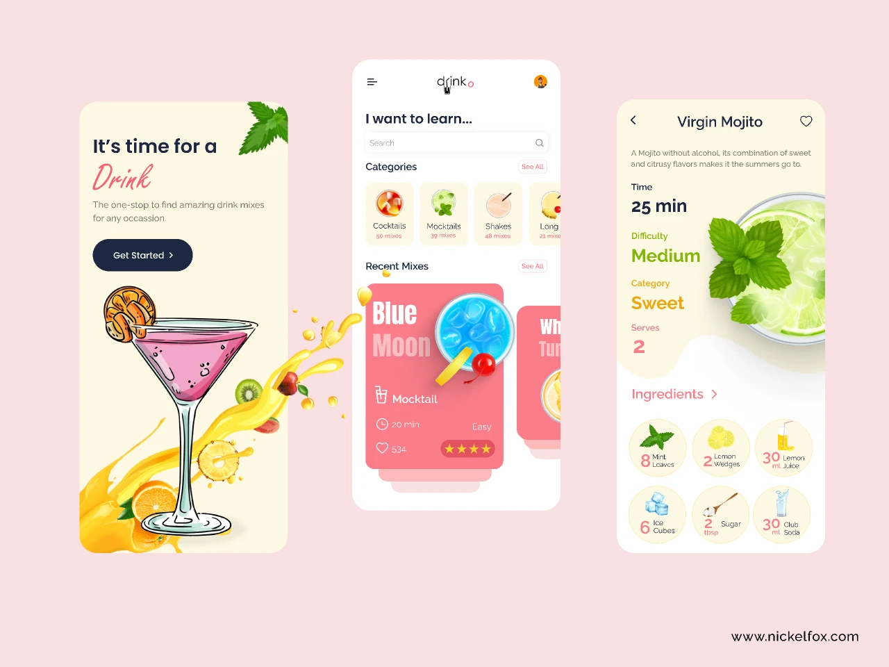 Make Your Own Drink App for Figma and Adobe XD
