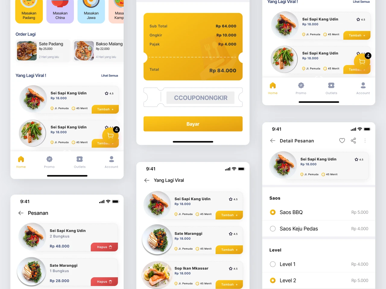 Mangann - Food Delivery App for Figma and Adobe XD